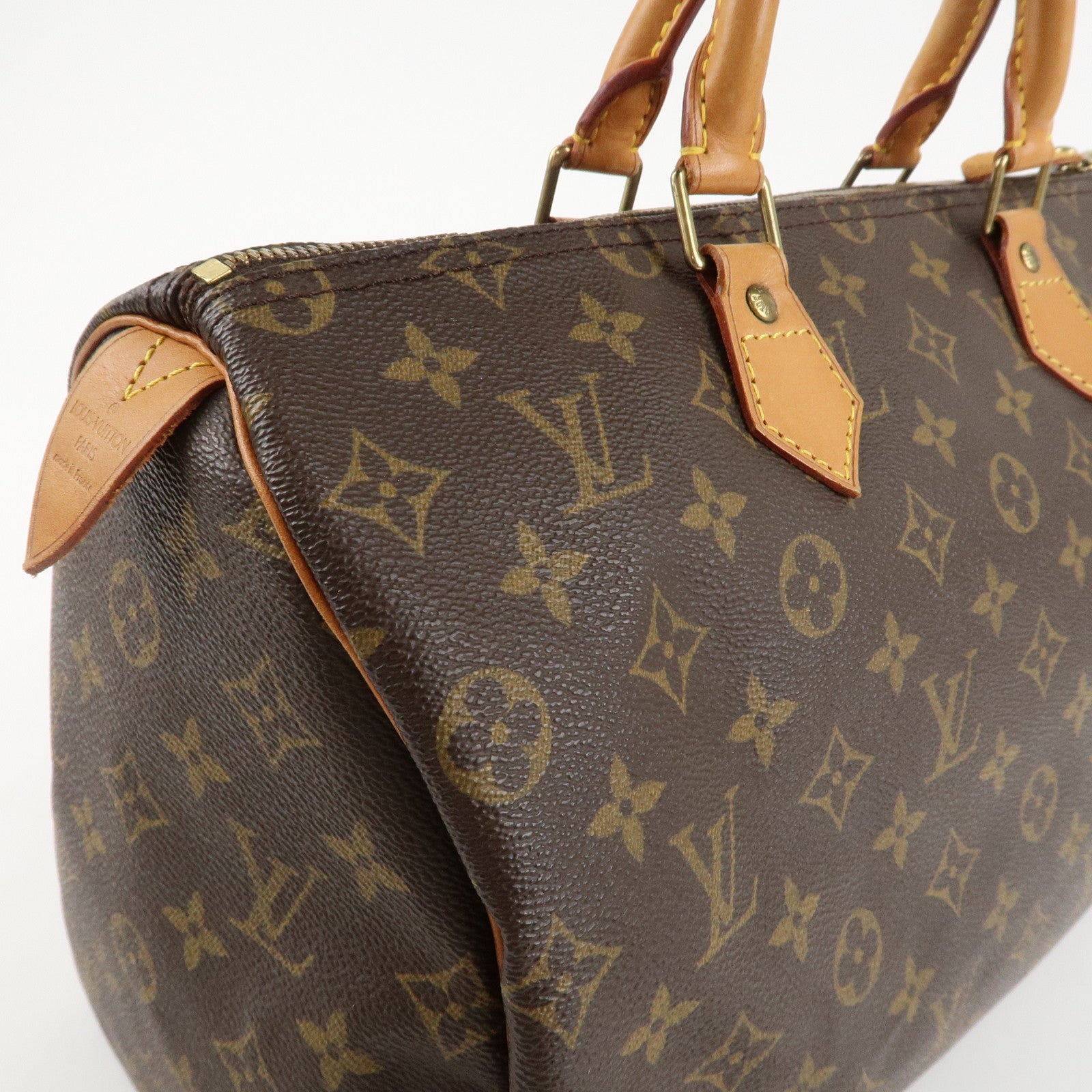 Louis Vuitton Monogram Speedy 35 Hand Bag Boston Bag Brown M41524