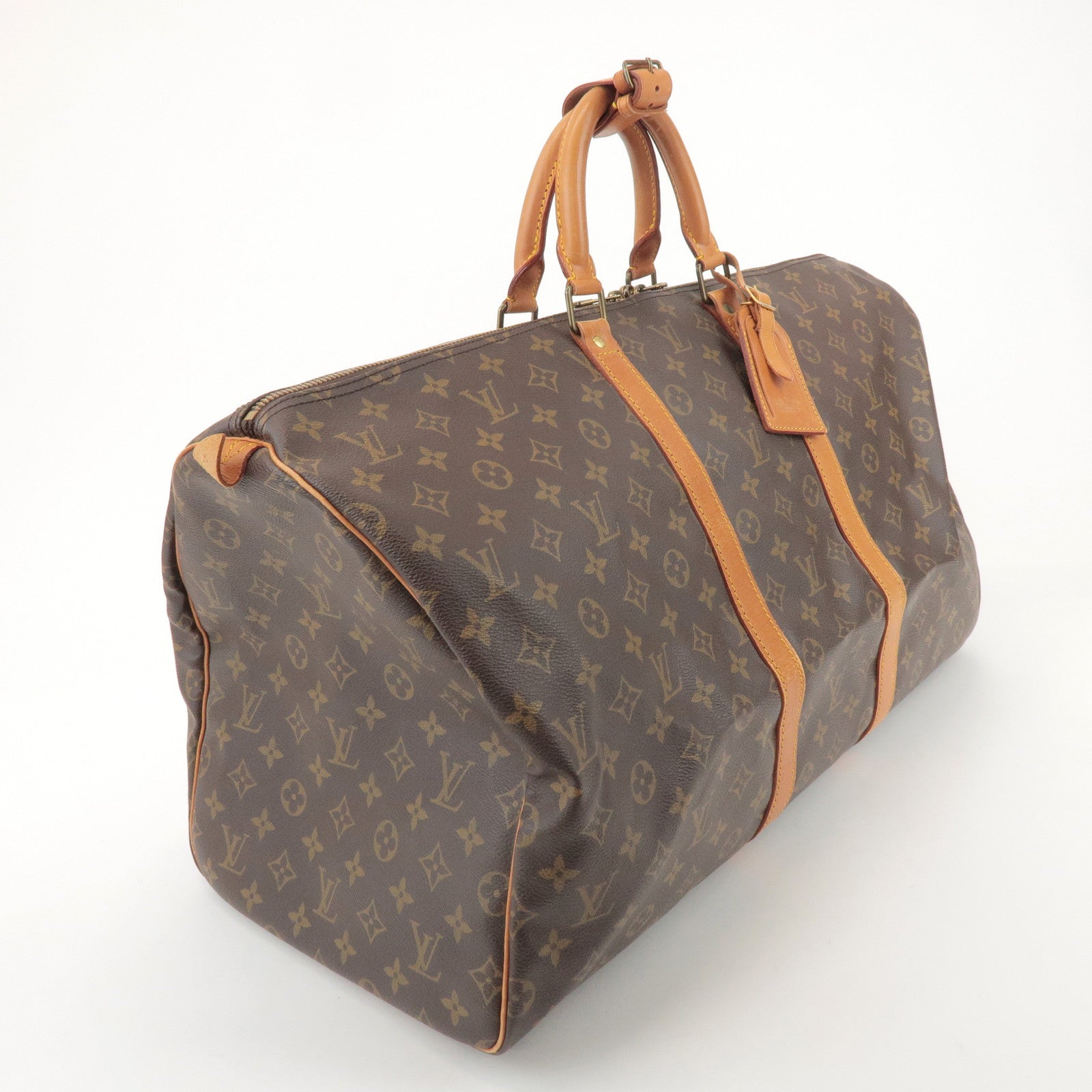 Louis Vuitton Monogram Keep All 55 Boston Bag Brown M41424