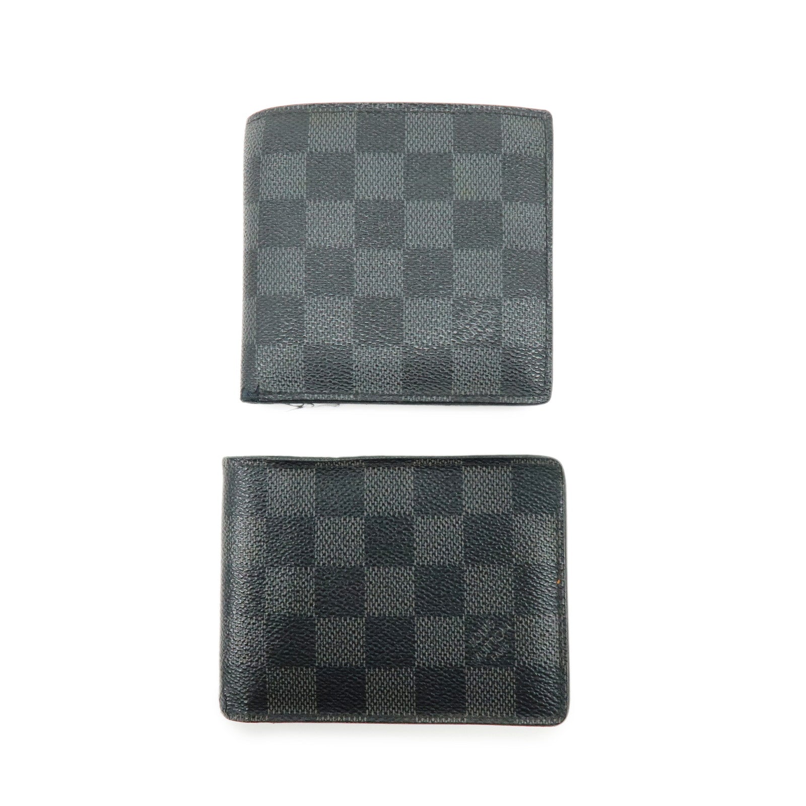 Louis Vuitton Damier Graphite Set of Compact Wallet N62664/N62663