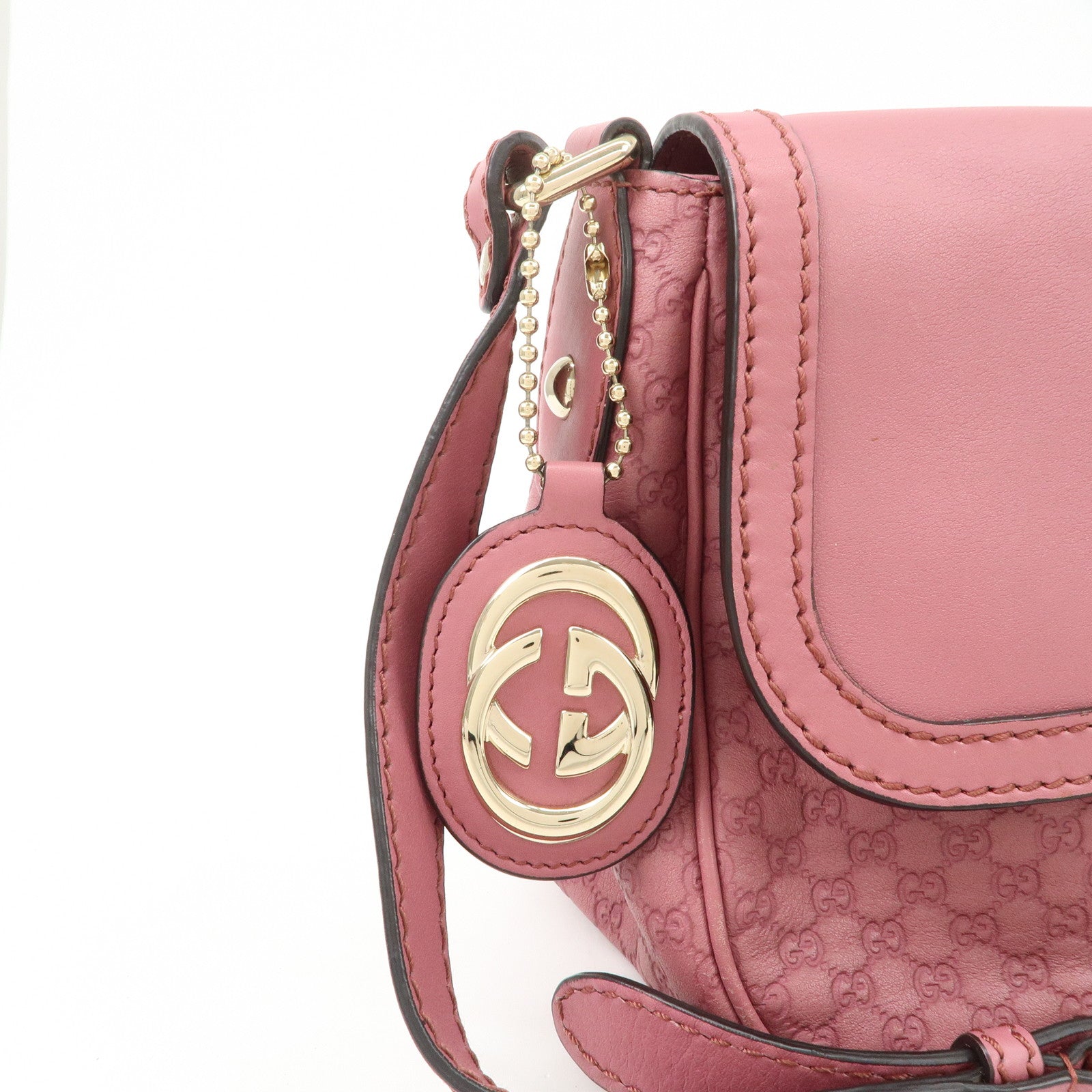 GUCCI Sukey Micro Guccissima Leather Shoulder Bag Pink 193604