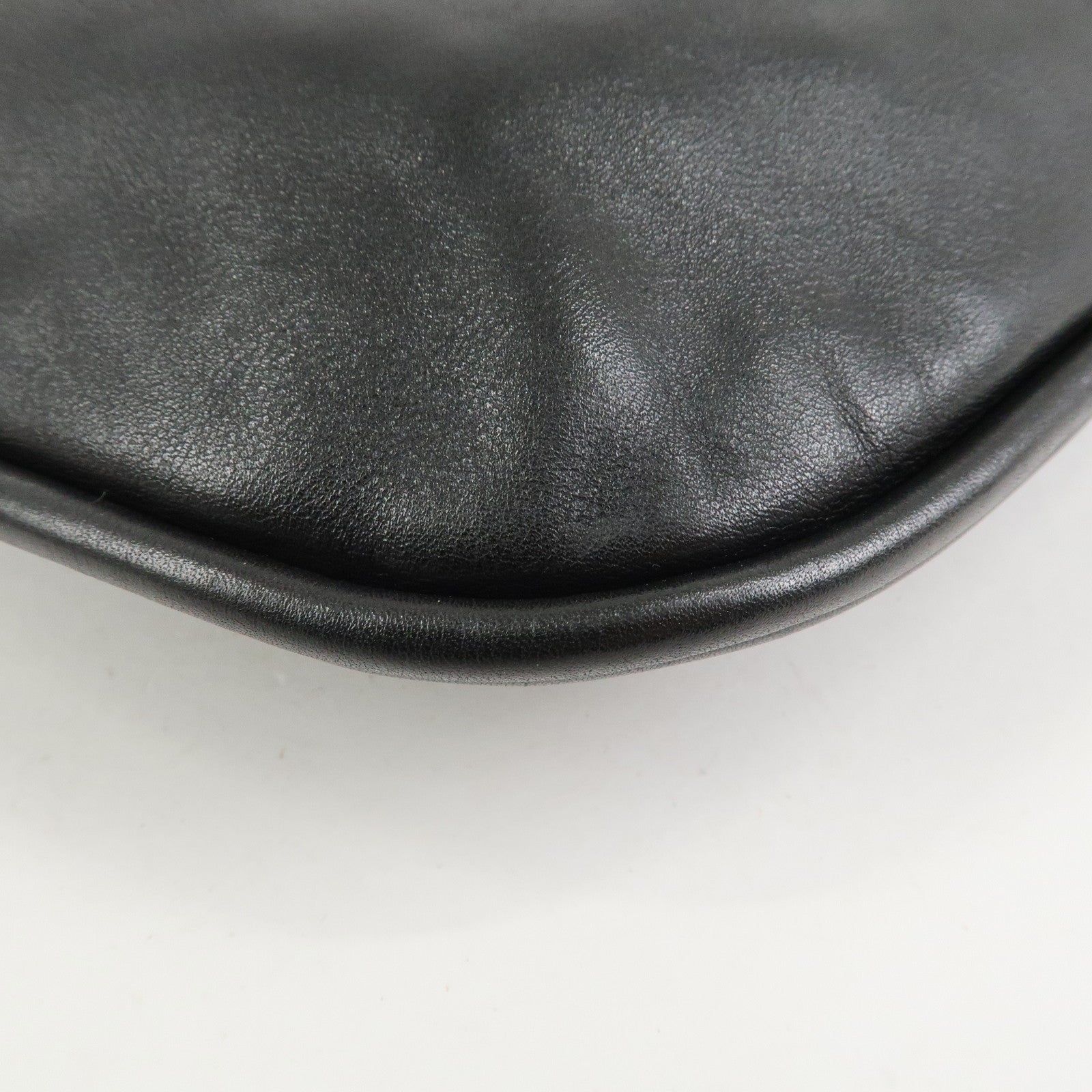 GUCCI Bamboo Leather Shoulder Bag Hand Bag Black 001・4033