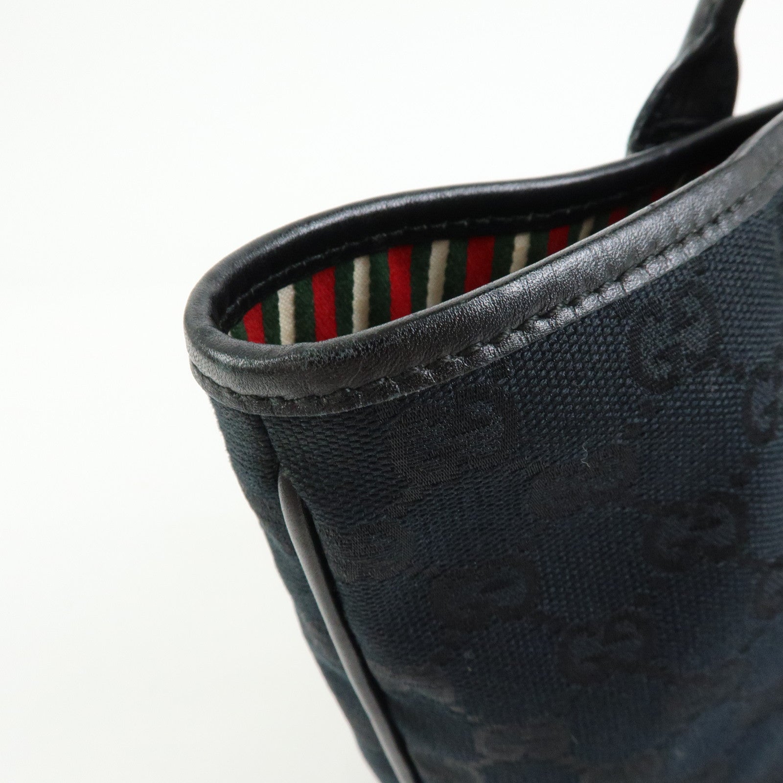GUCCI Interlocking G New Britt GG Canvas Leather Tote Bag 169946