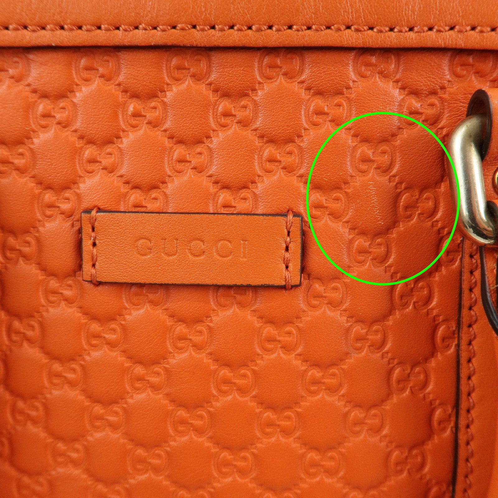 GUCCI Micro Guccissima 2Way Hand Bag Shoulder Bag Orange 449654