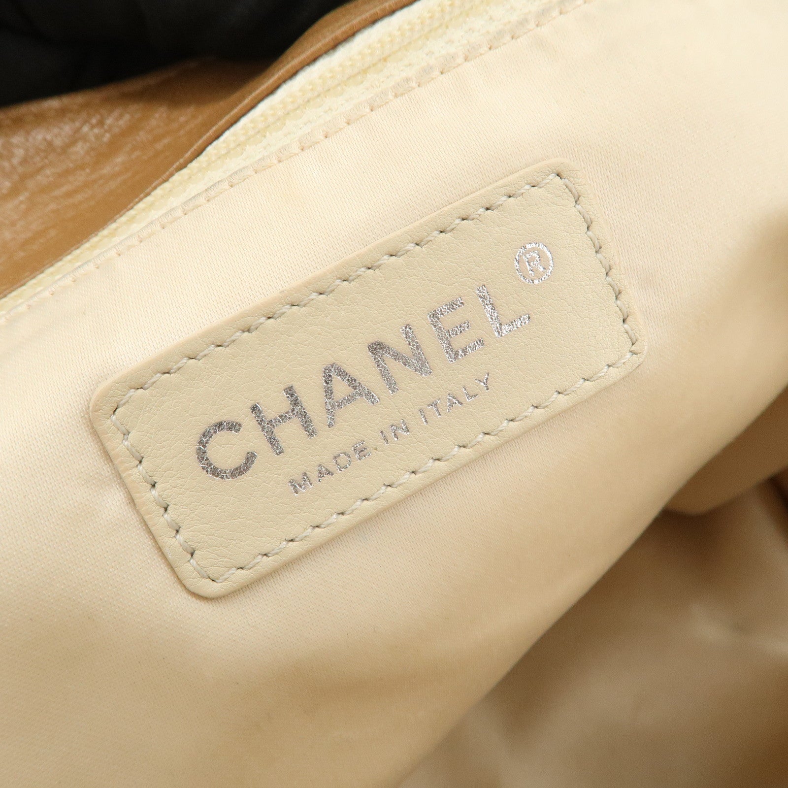 CHANEL East West Chain Shoulder Bag Hand Bag Tote Bag Brown