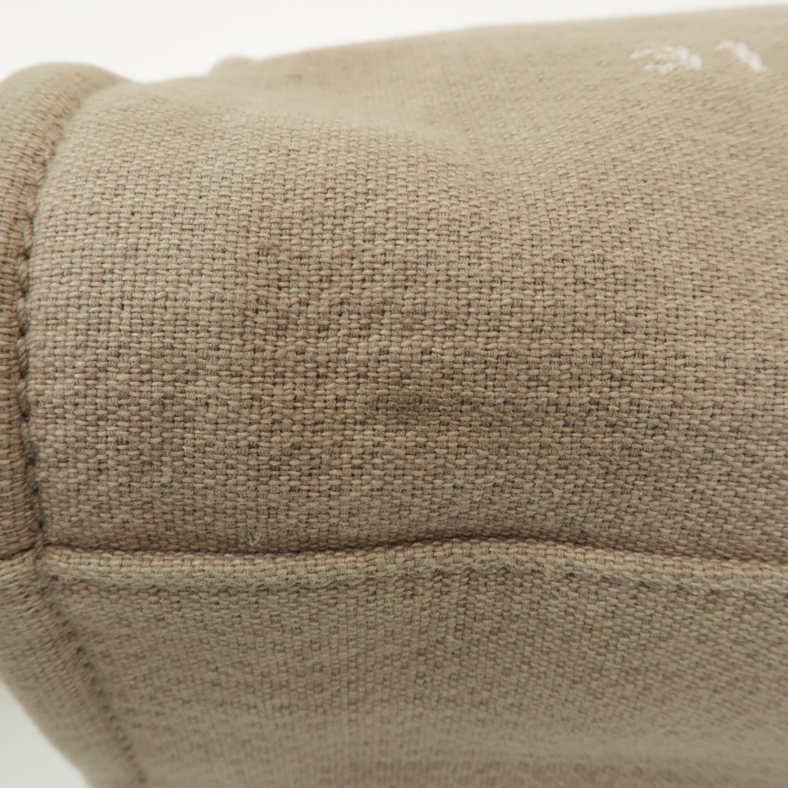 CHANEL Deauville GM Canvas Leather 2Way Tote Bag Beige A66941