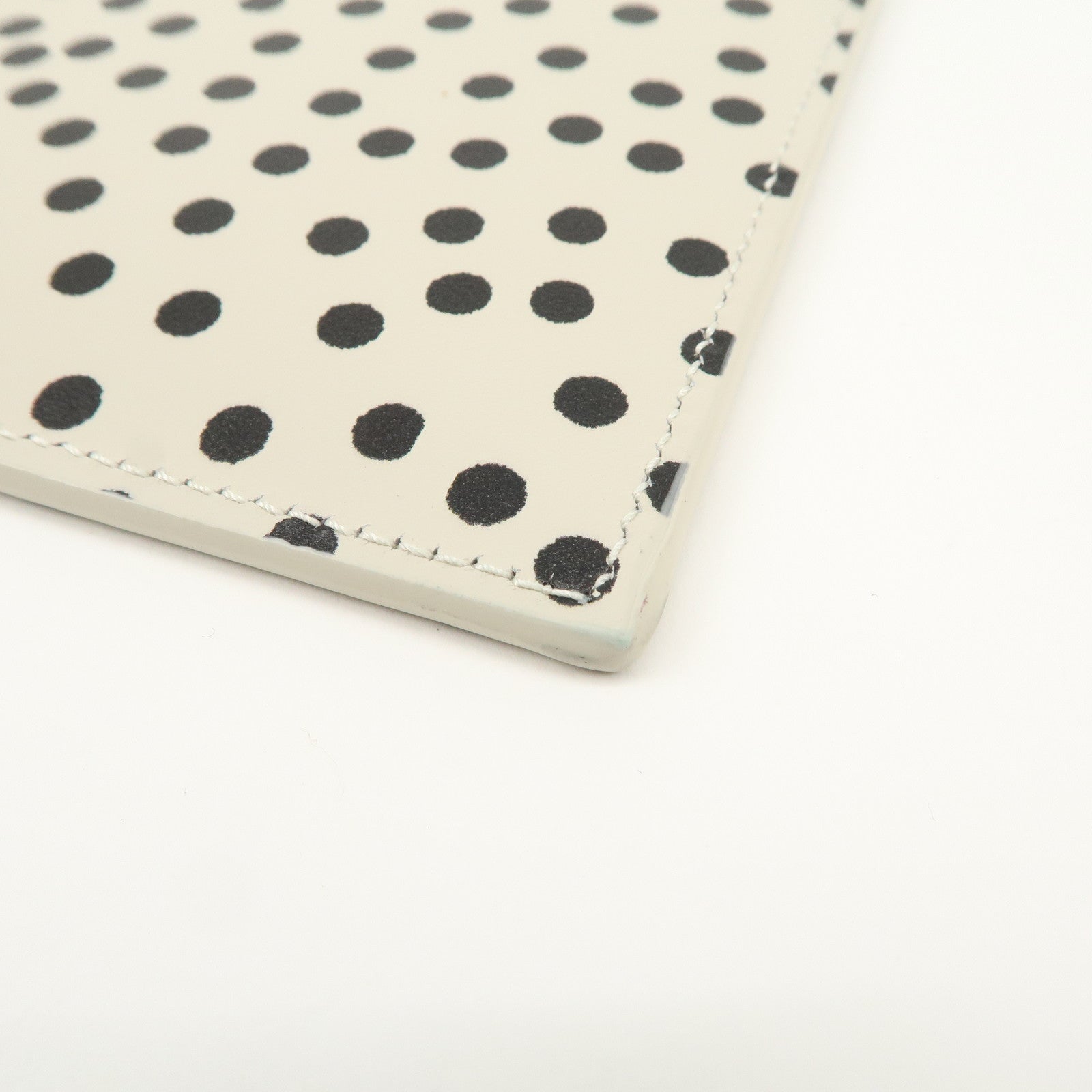 SAINT LAURENT PARIS Leather Clutch Bag Second Bag Dots Ivory Used