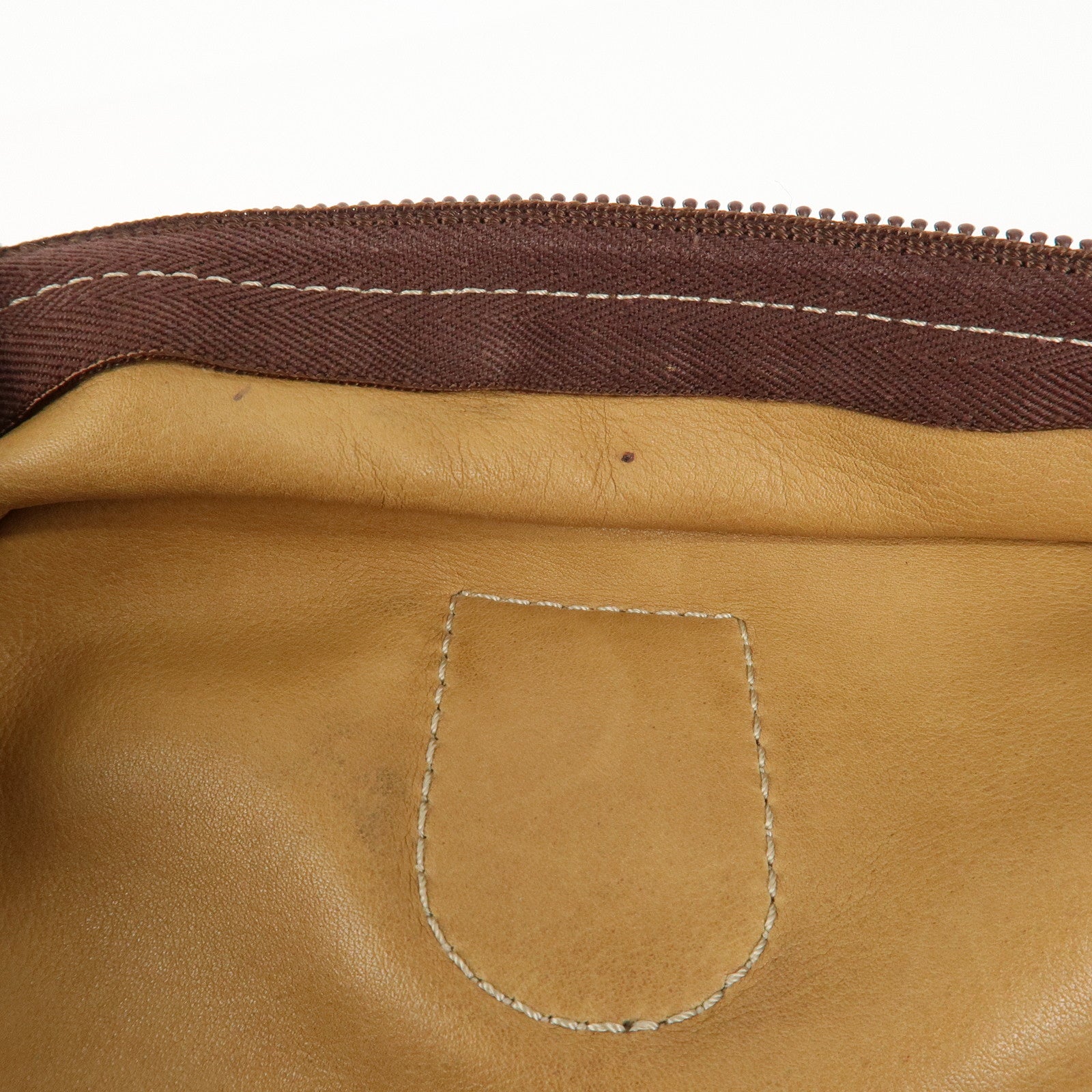LOEWE Anagram Suede Leather Amazona 35 Brown Hand Bag Boston Bag Used