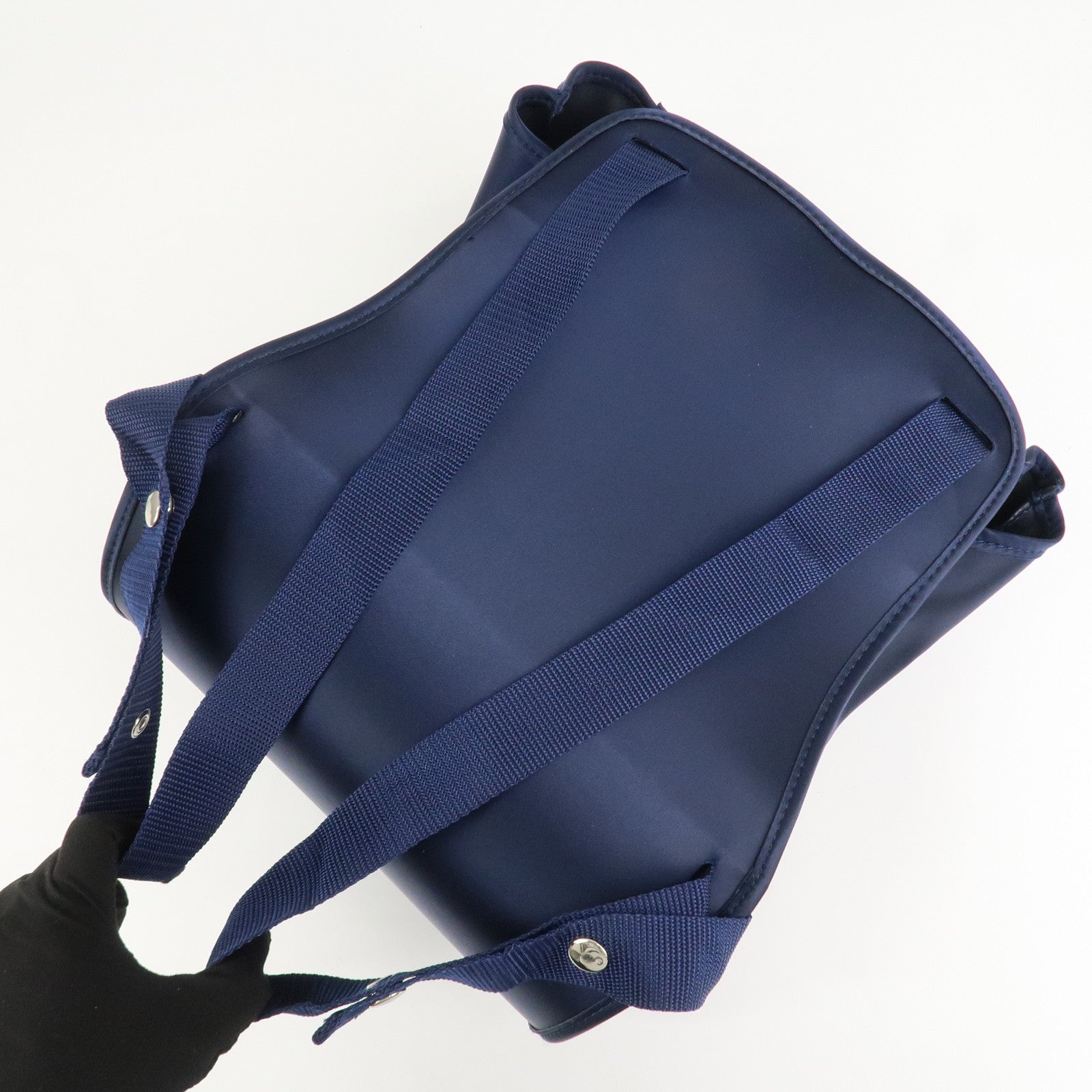 HERMES Nylon Sherpa Journey In The Land Of Stars 1999 Backpack Navy