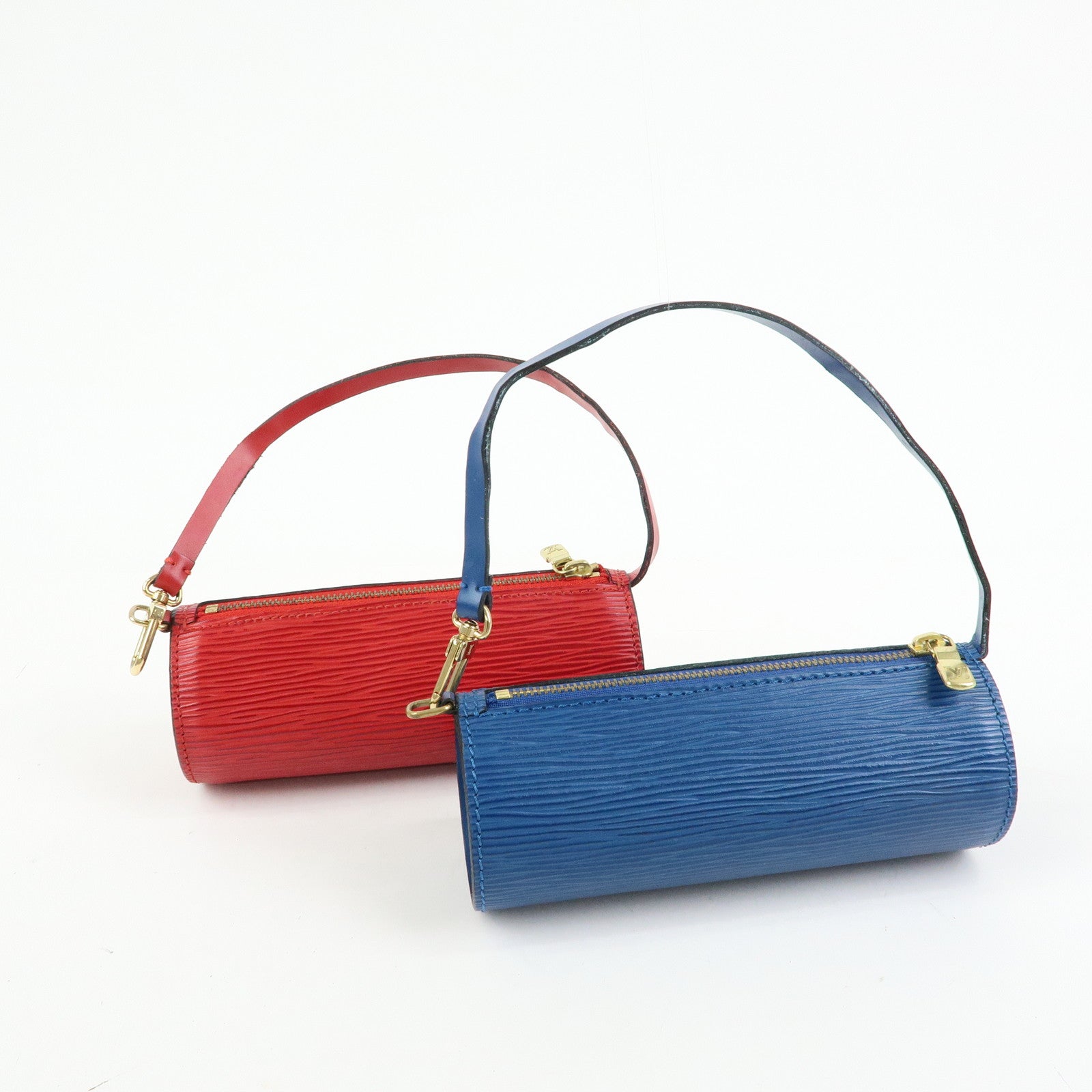 Louis Vuitton Epi Set of 2 Leather Soufflot Pouch Red Blue