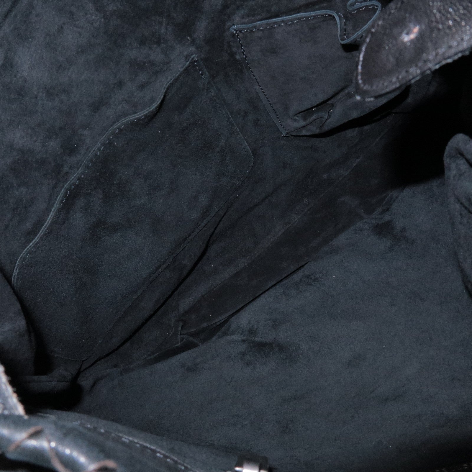 BOTTEGA VENETA Intrecciato Leather Shoulder Bag Black 105001