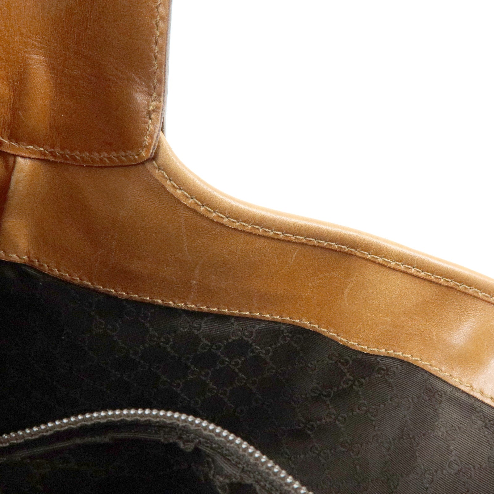 GUCCI Kandinsky Leather Shoulder Bag Hand Bag Brown 001.4057