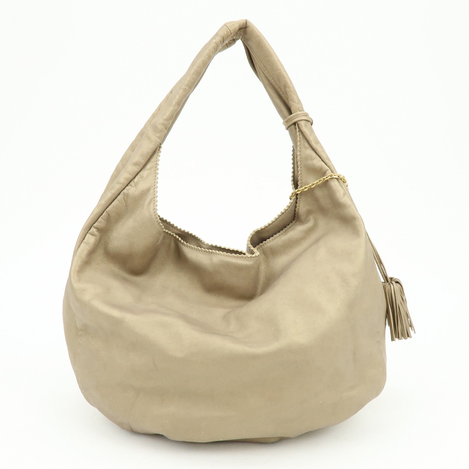 LOEWE Anagram Viento Nappa Leather Tote Bag Shoulder Bag Gold