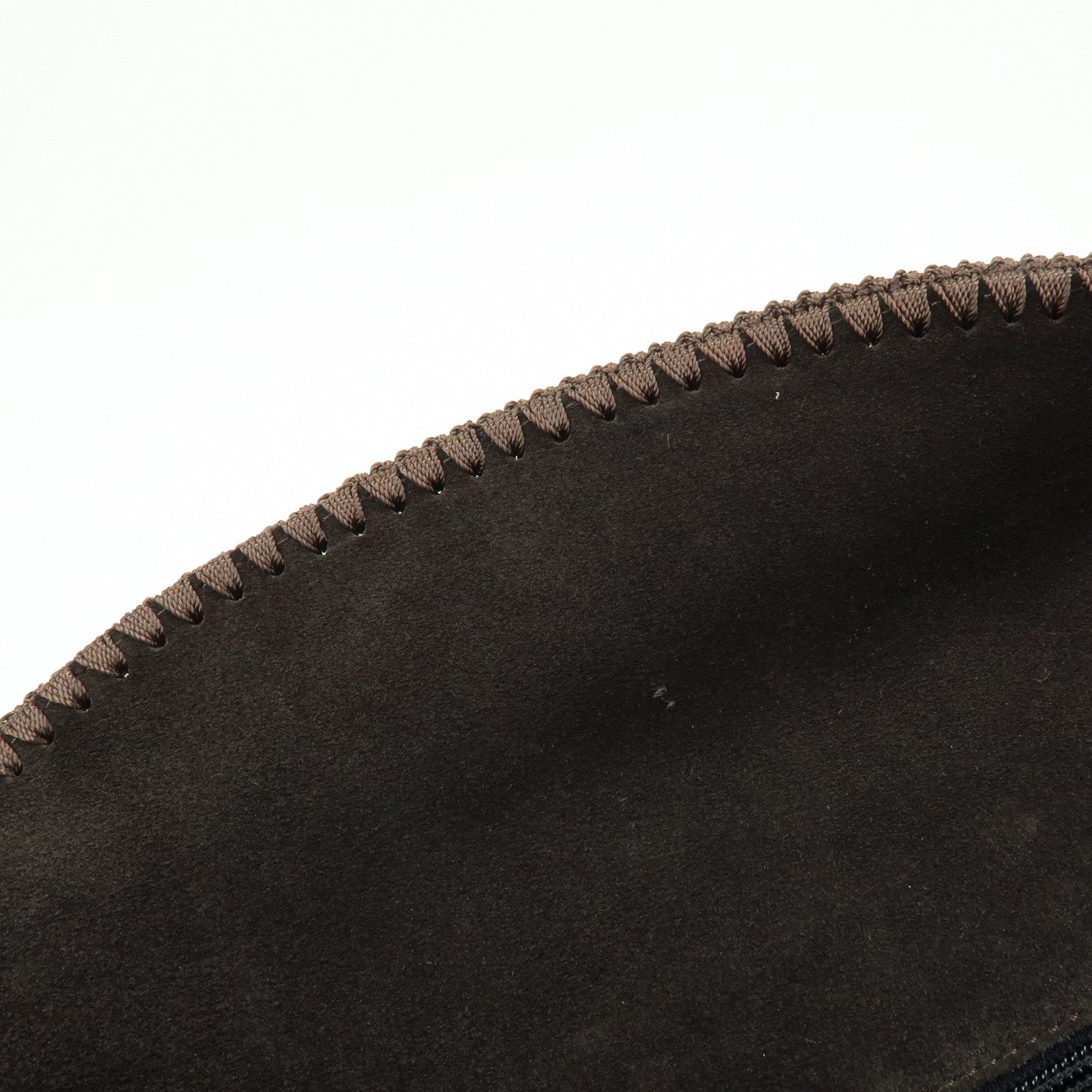 BOTTEGA VENETA Suede Shoulder Bag Tote Bag Dark Brown