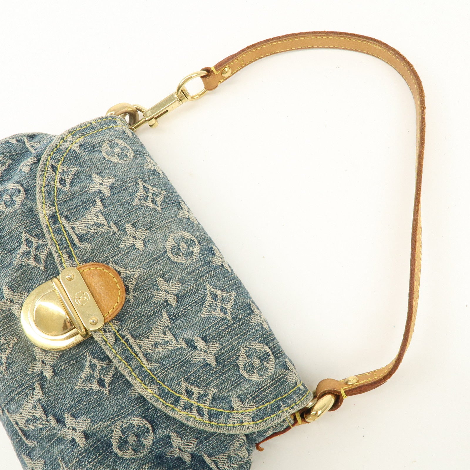 Louis Vuitton Monogram Denim Mini Pleaty Shoulder Bag M95050