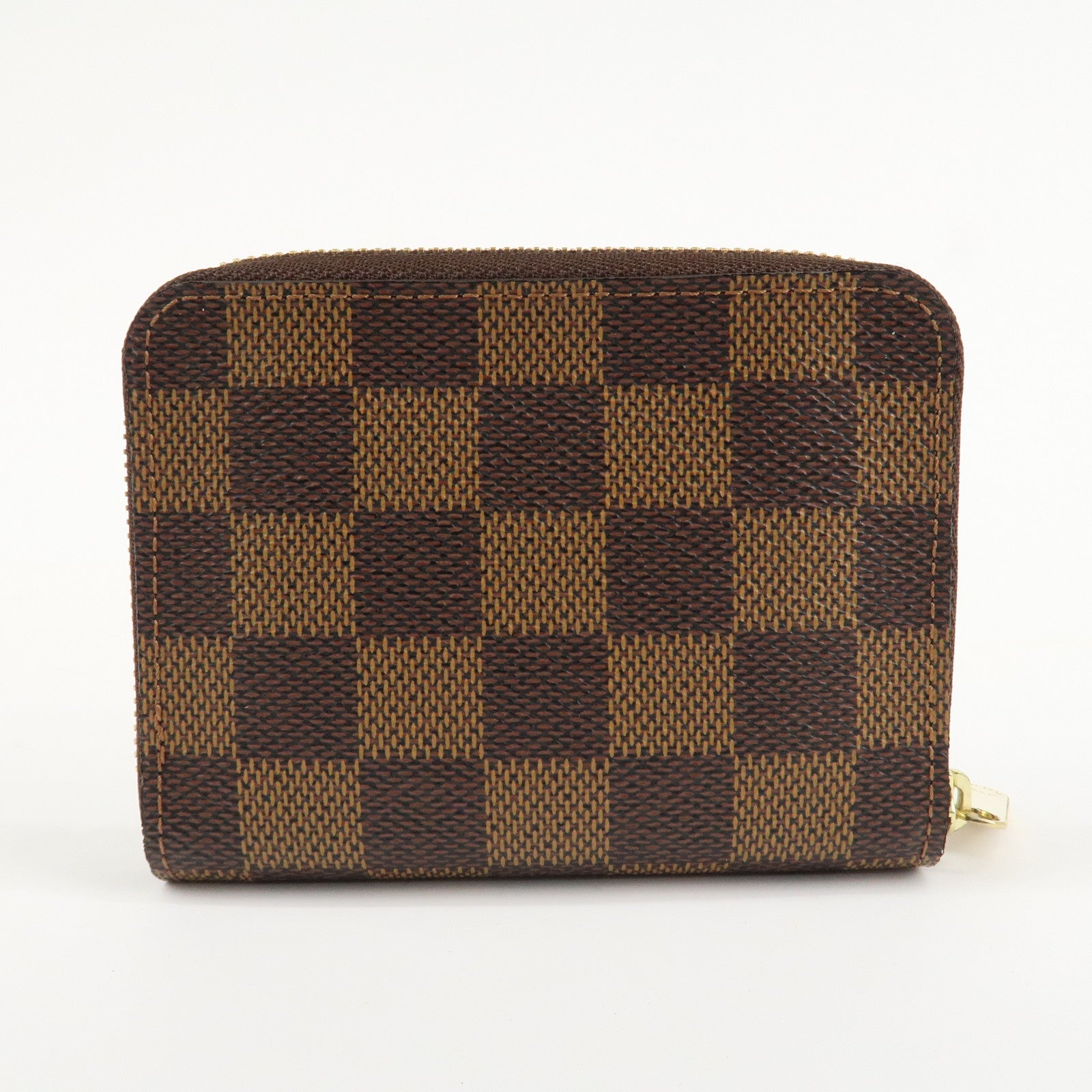 Louis Vuitton Damier Zippy Coin Purse Coin Case Brown N63070 Used