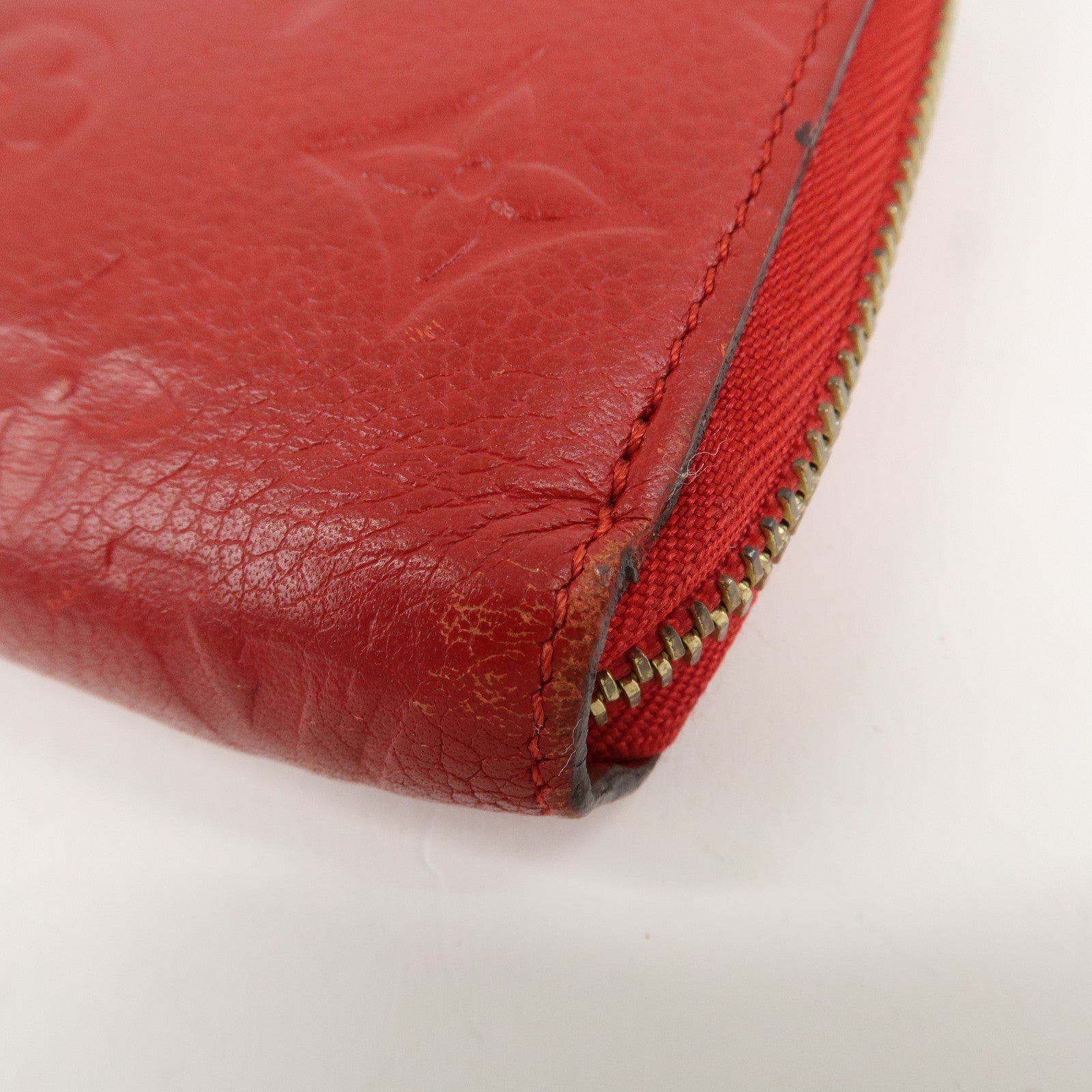 Louis Vuitton Monogram Empreinte Zippy Long Wallet Cerise M60737