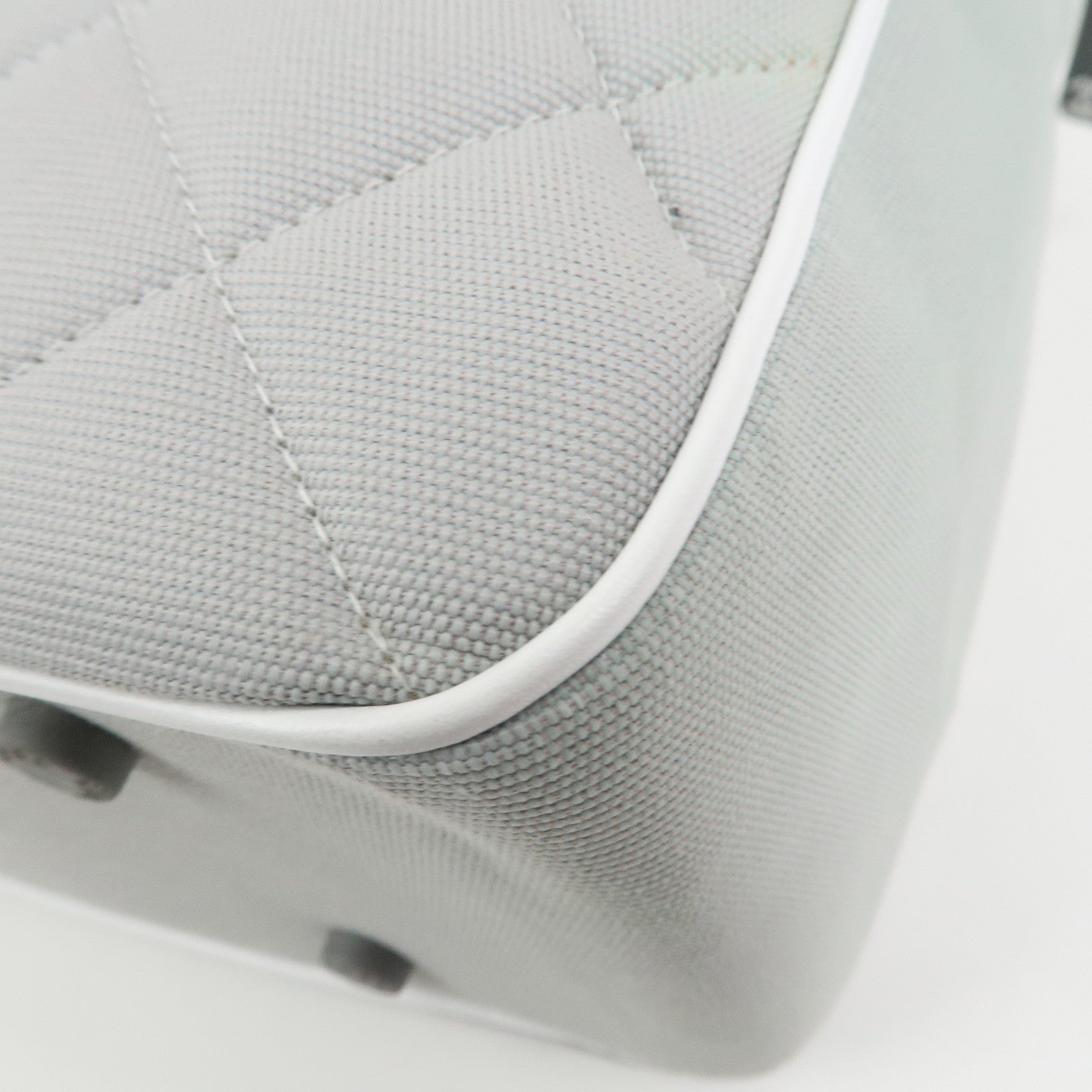 CHANEL Sports Line COCO Mark Canvas Leather Hand Bag Gray White