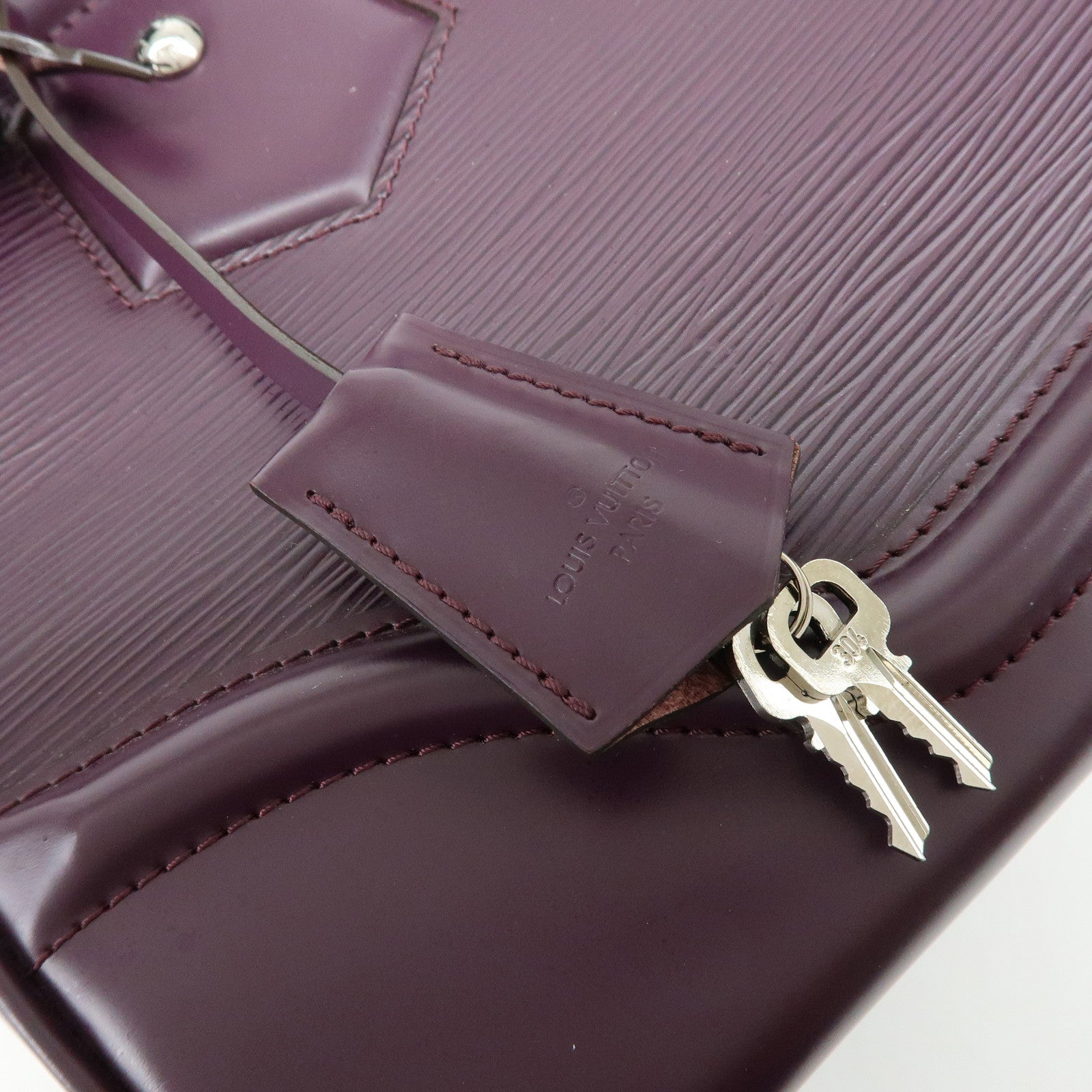 Louis Vuitton Epi Bowling Montaigne GM Hand Bag Cassis M5931K