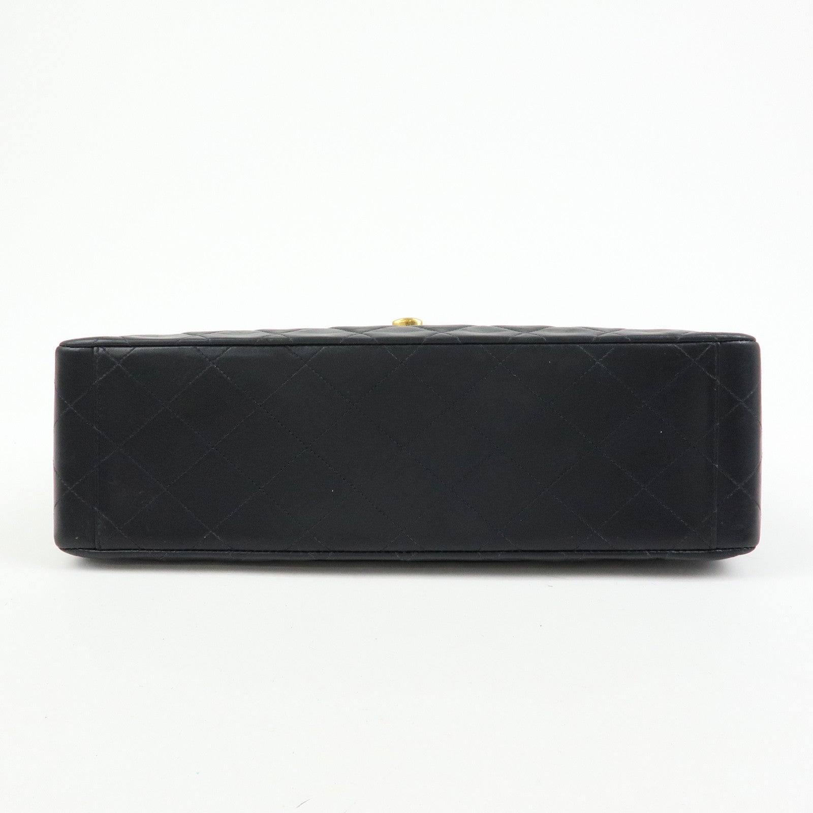 CHANEL Jumbo Matelasse 34 Lamb Skin Shoulder Bag Black A01094