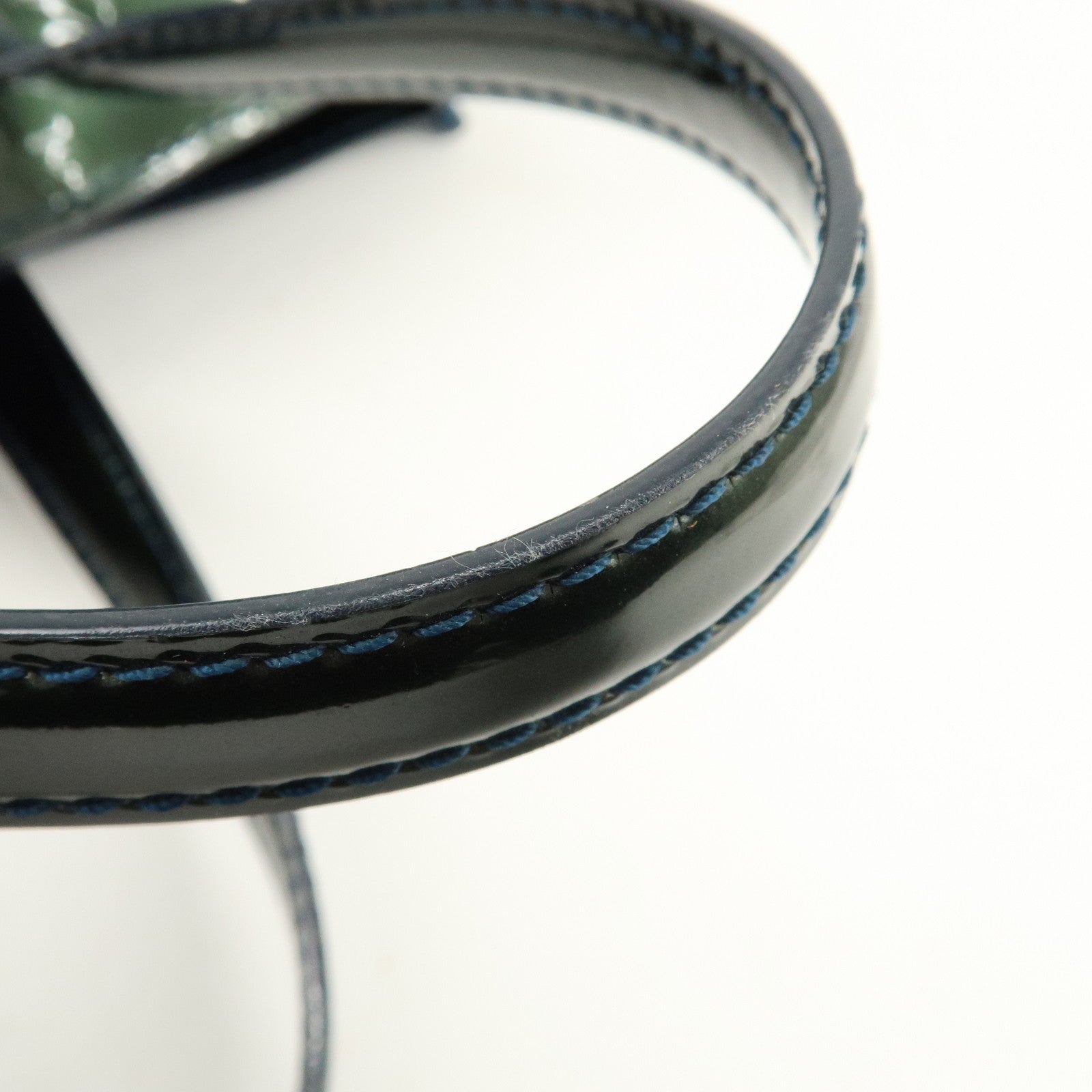 Louis Vuitton Monogram Vernis Wilshire PM Hand Bag Bleu Nuit M93684