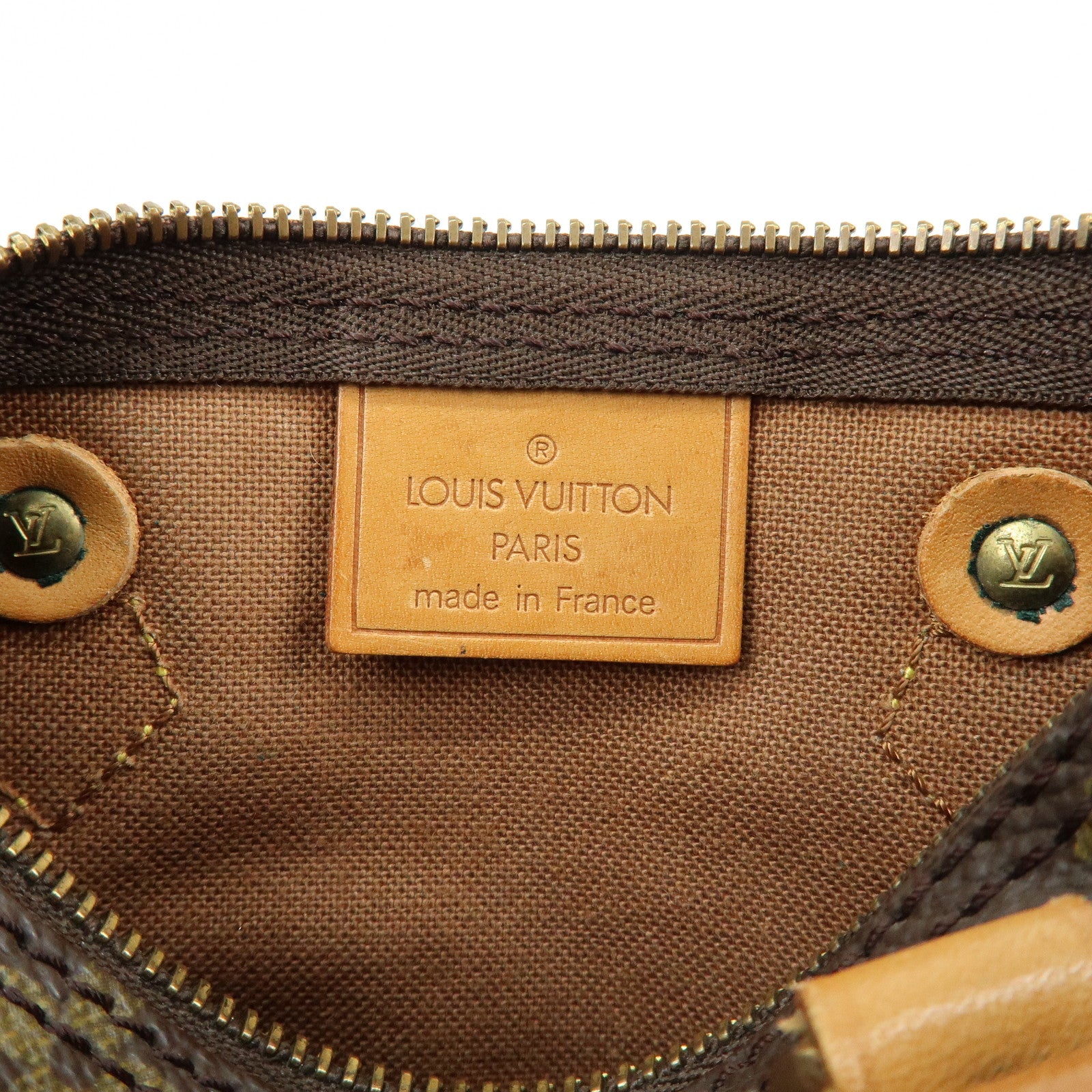 Louis Vuitton Monogram Mini Speedy Hand Bag Brown M41534