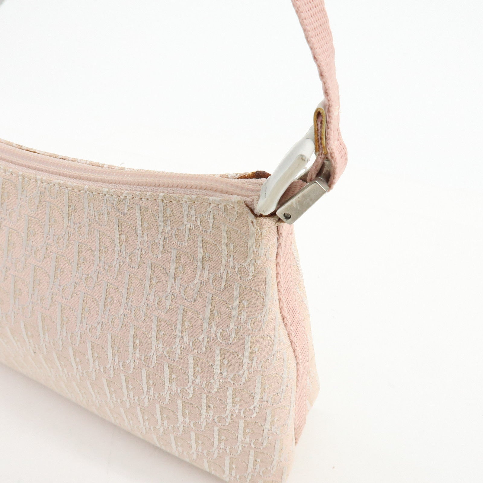 Christian Dior Trotter Canvas Leather Shoulder Bag Hand Bag Pink