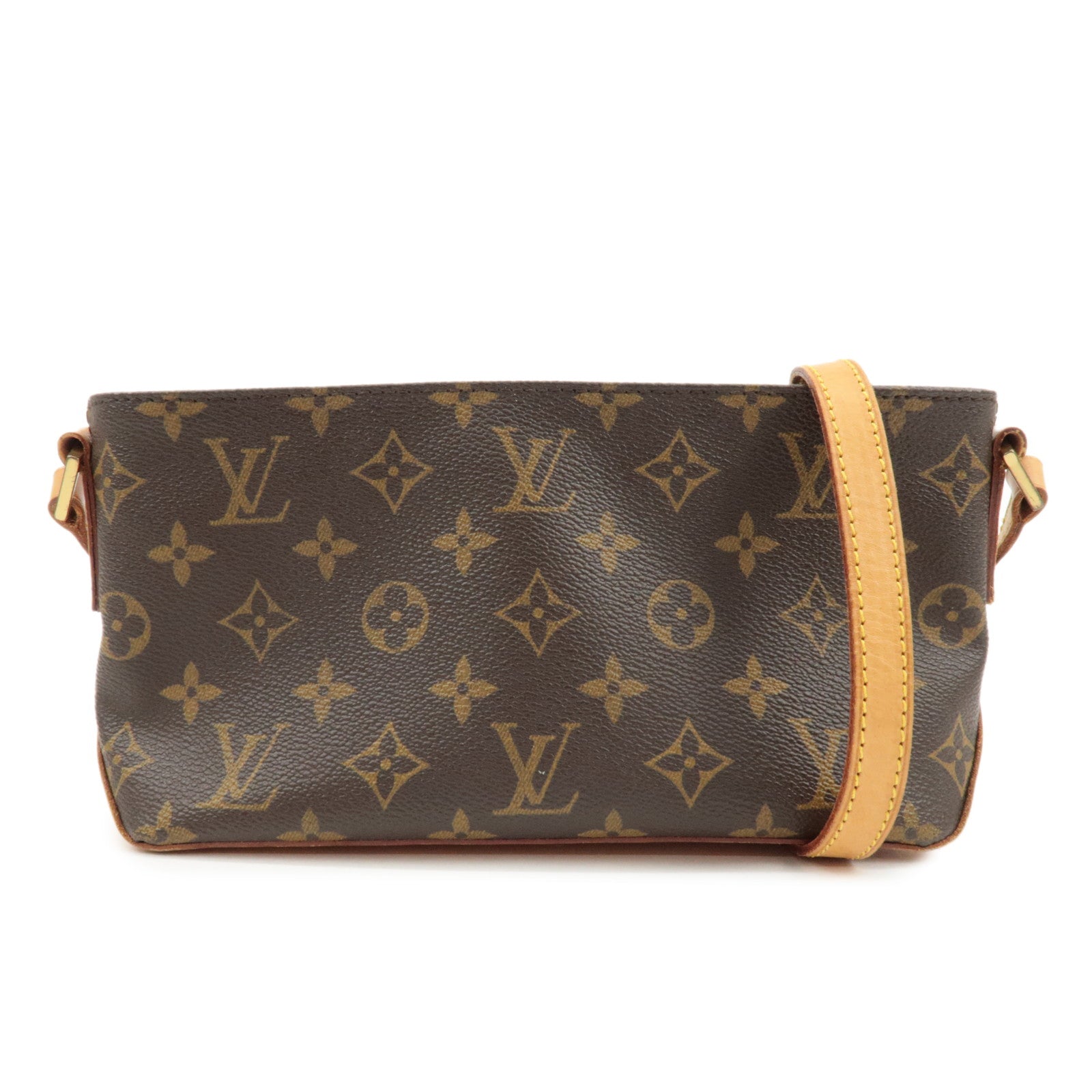 Louis Vuitton Monogram Trotteur Shoulder Bag Brown M51240 Used