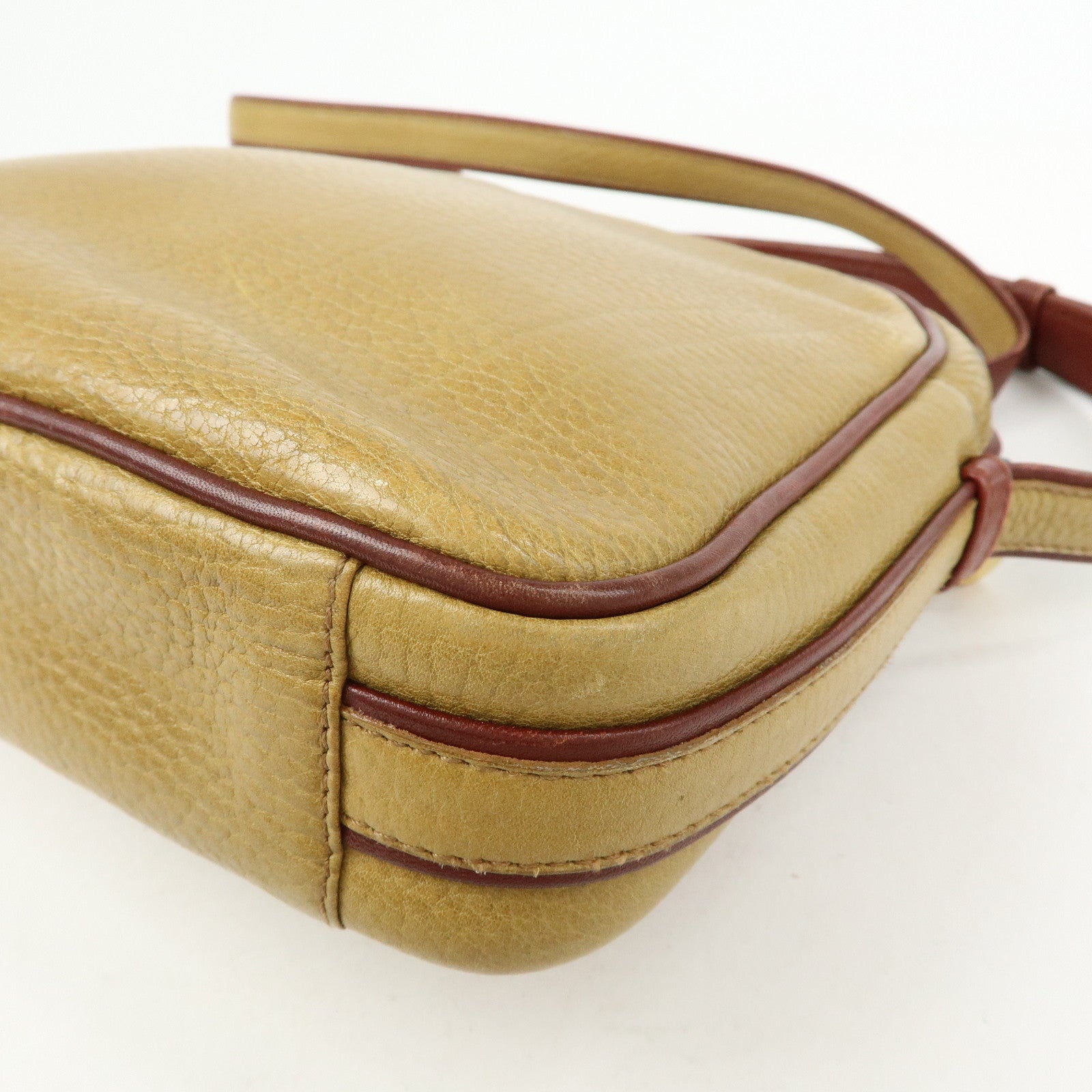 Cartier Must de Cartier Leather Shoulder Bag Crossbody Bag Beige