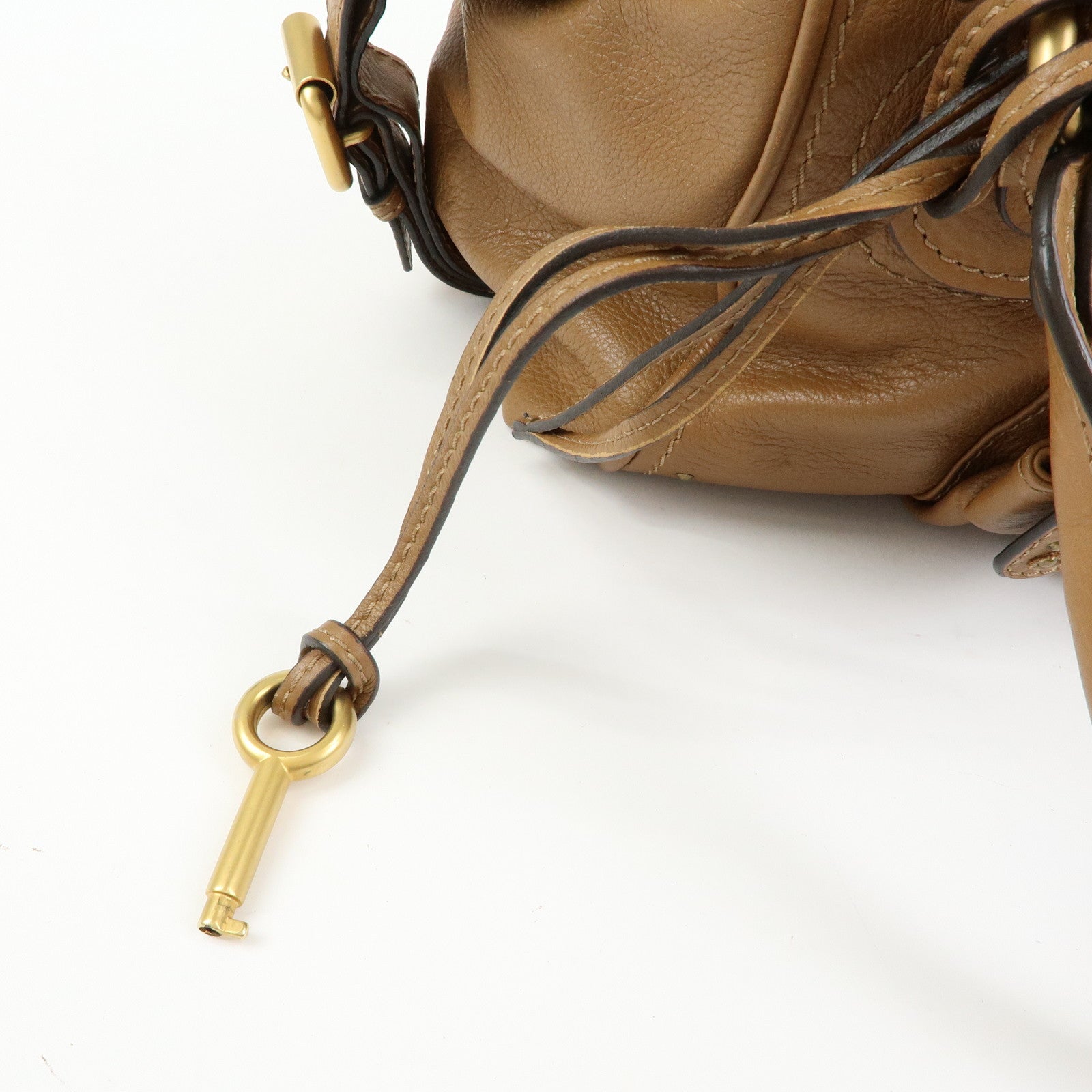 Chloe Paddington Leather Shoulder Bag Boston Bag Brown