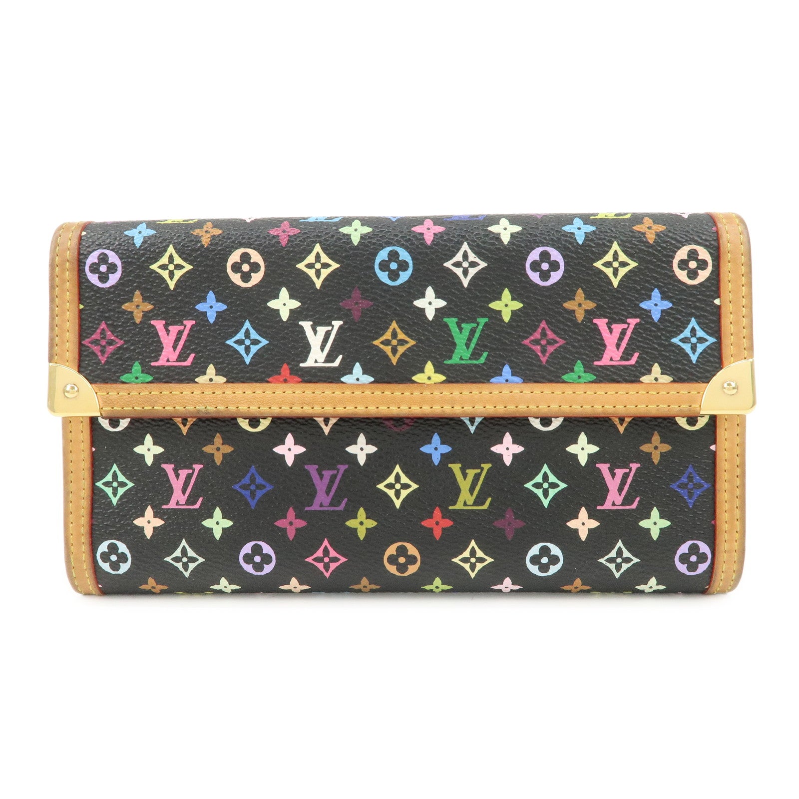 Louis Vuitton Monogram Multicolor Porte Trezor International M92658