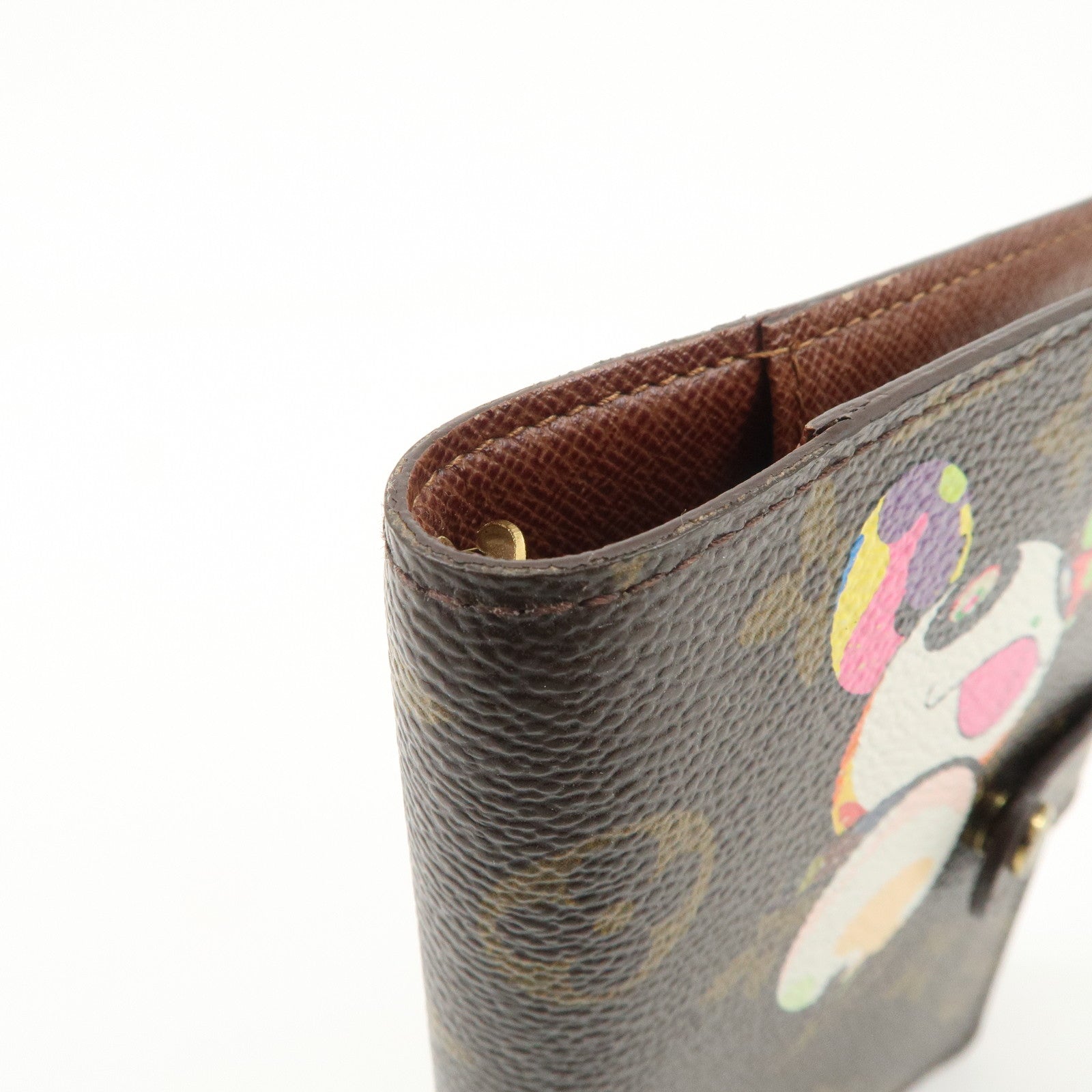 Louis Vuitton Monogram Panda Agenda PM Planner Cover Brown R20011 Used