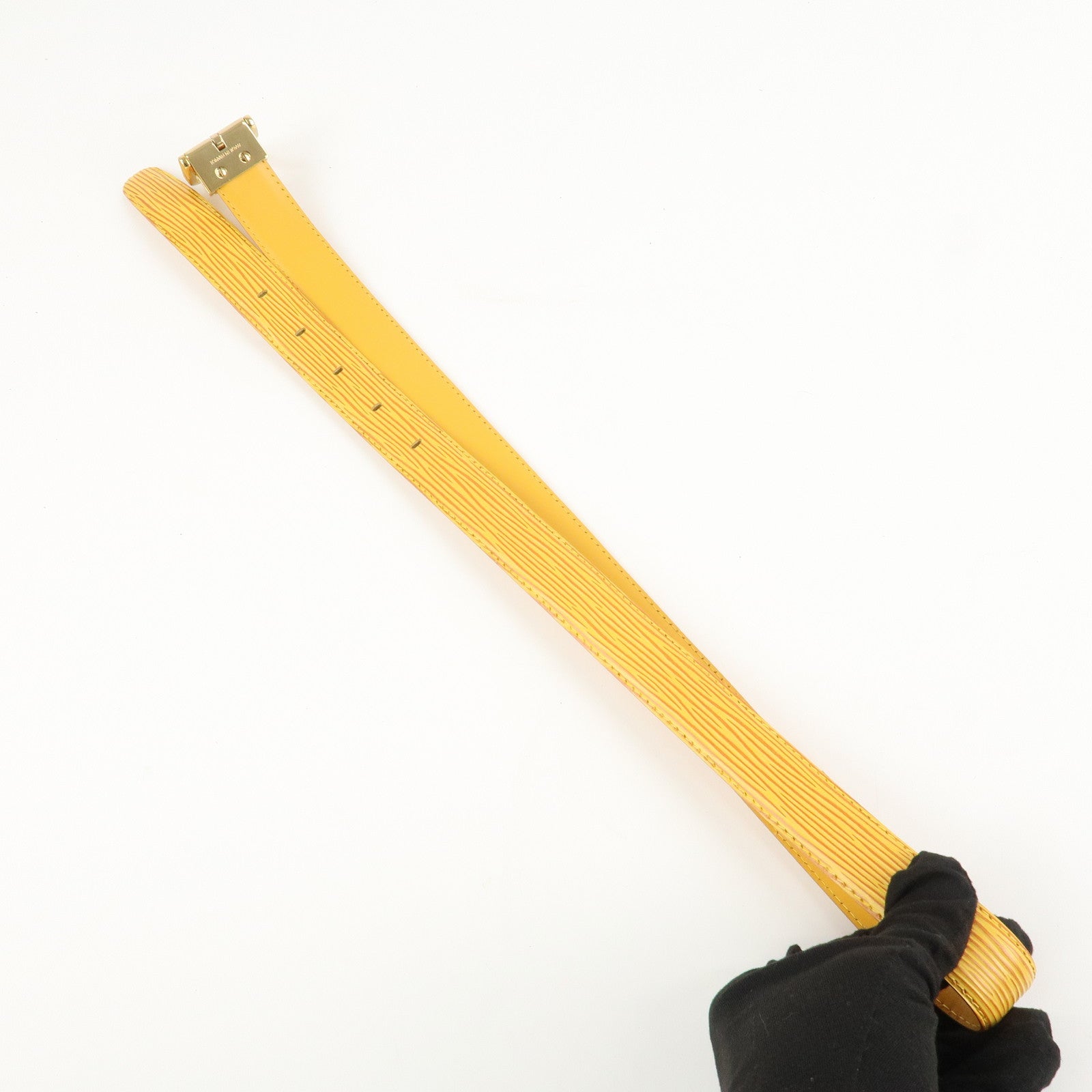 Louis Vuitton Epi Leather Ceinture Belt Tassili Yellow R10051