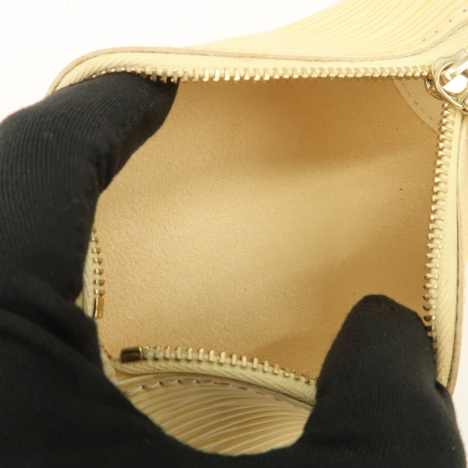 Louis Vuitton Epi Set of 2 Mini Pouch For Soufflo Bag Ivory Blue Used