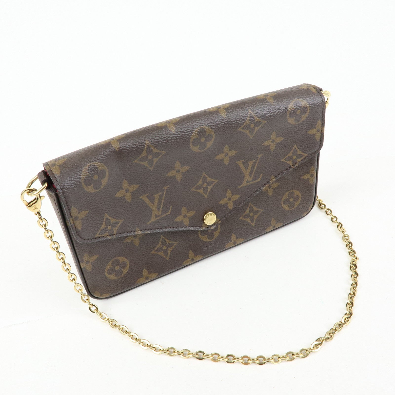 Louis Vuitton Monogram Pochette Felicie Shoulder Bag Brown M61276