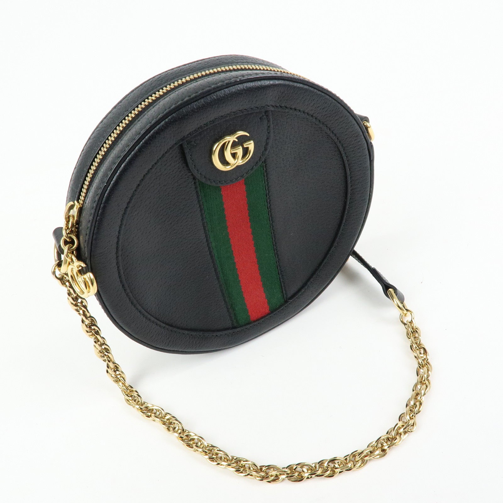 GUCCI Ophidia Sherry GG Marmont Mini Round Shoulder Bag 550618