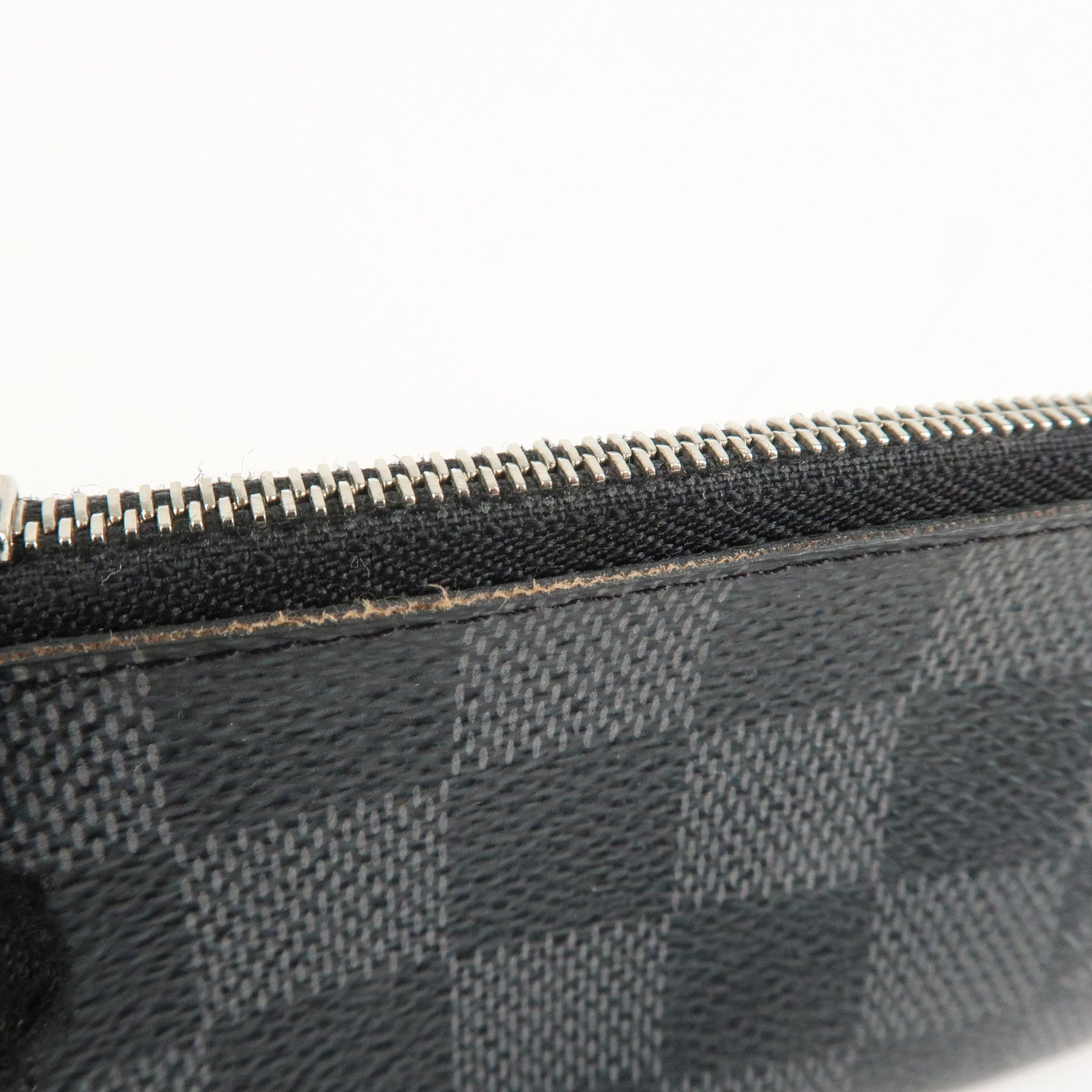 Louis Vuitton Damier Graphite Pochette Cles Coin Case Black N60155 Used