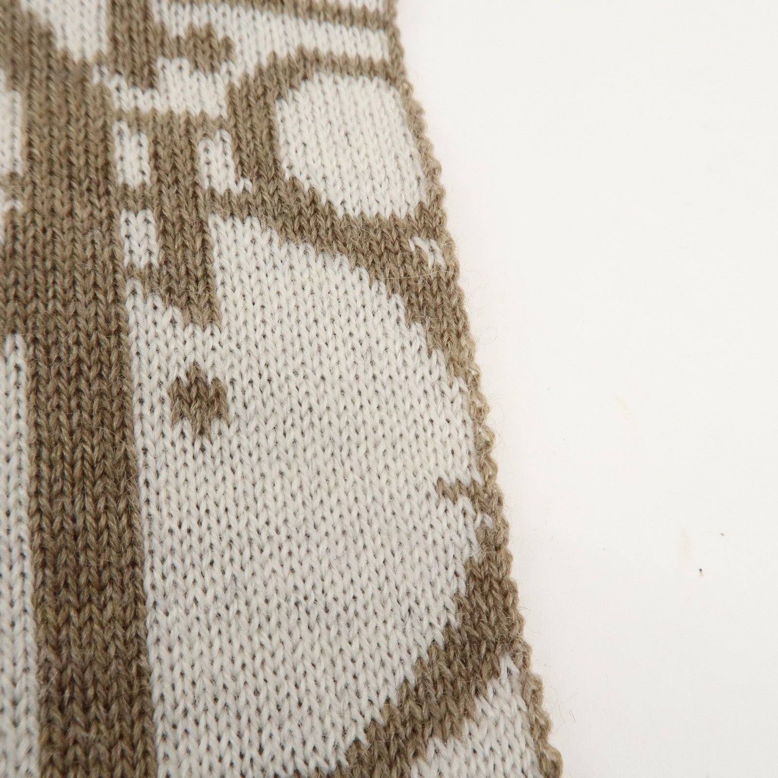 Christian Dior Trotter Wool 100% Scarf Shawl Brown