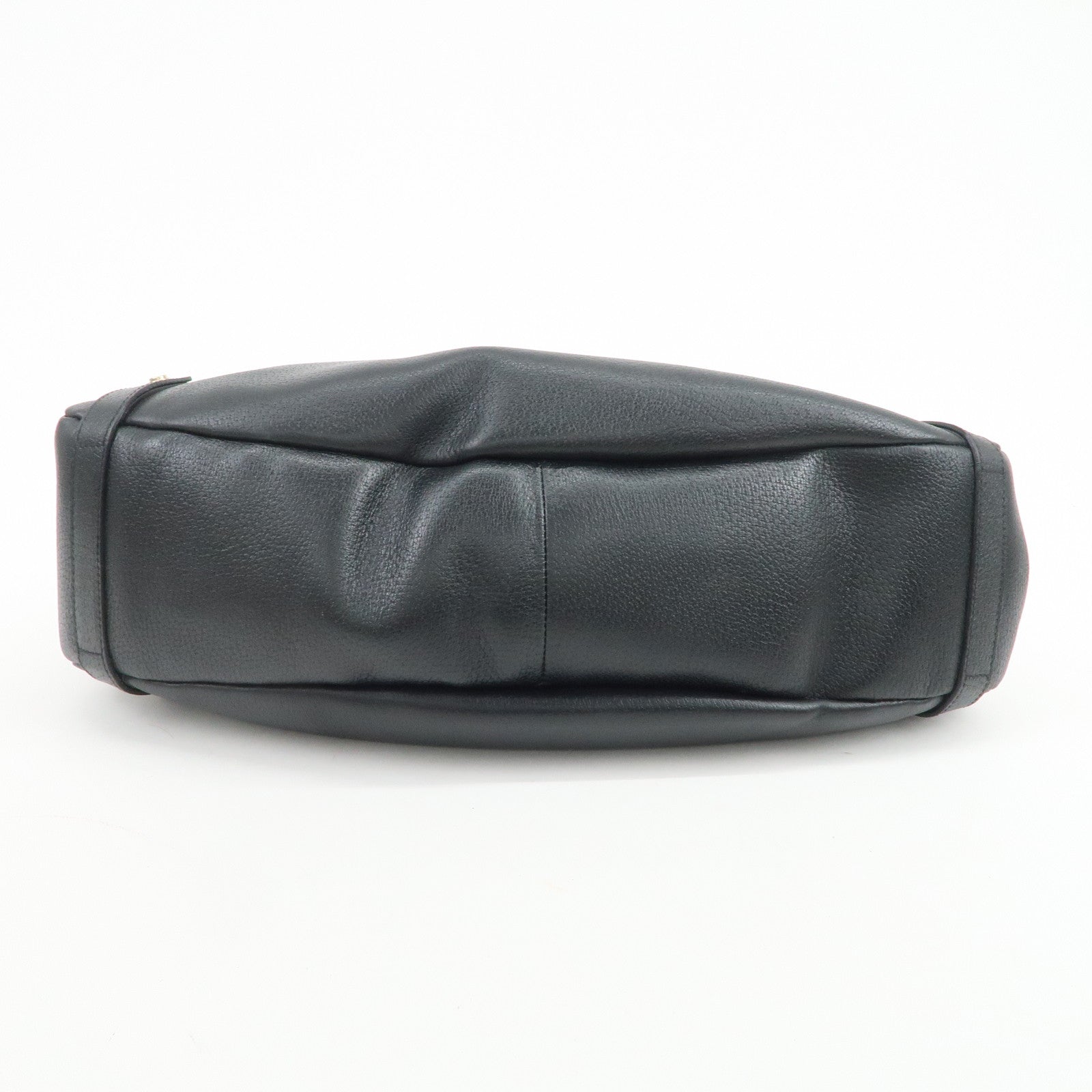 GUCCI Abbey Leather Tote Bag Hand Bag Black 130736