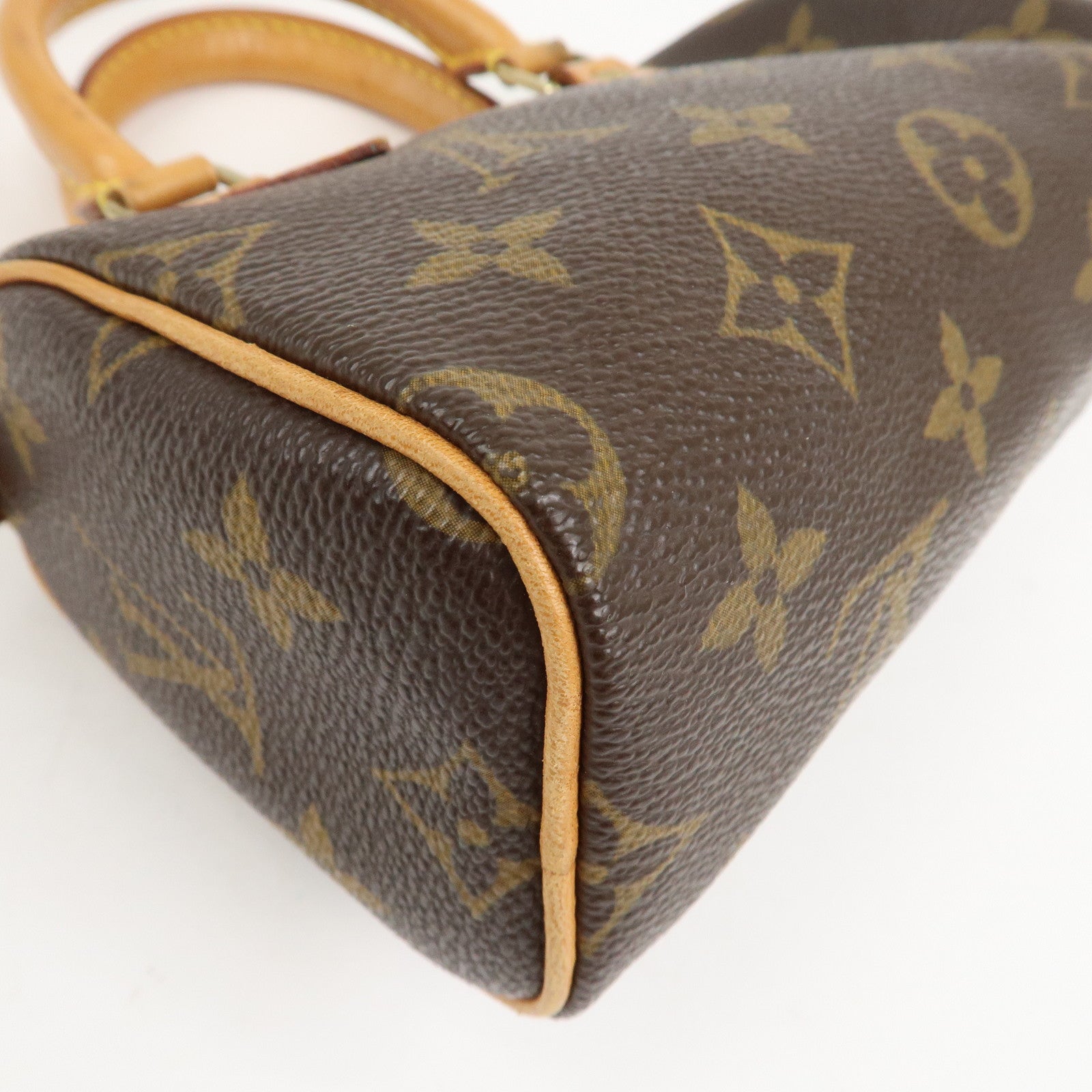 Louis Vuitton Monogram Mini Speedy Hand Bag Brown M41534