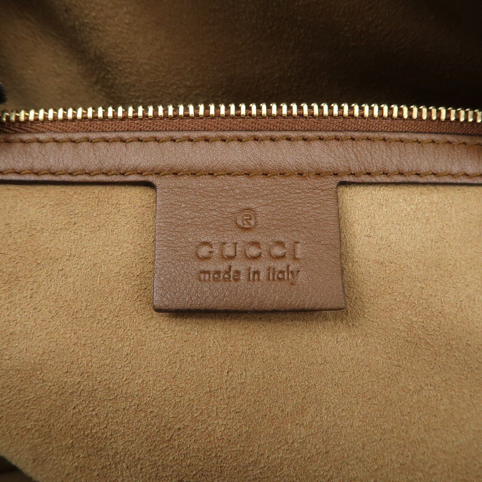 GUCCI GG Supreme Leather 2WAY Bag Shoulder Bag Beige Brown 477324 Used