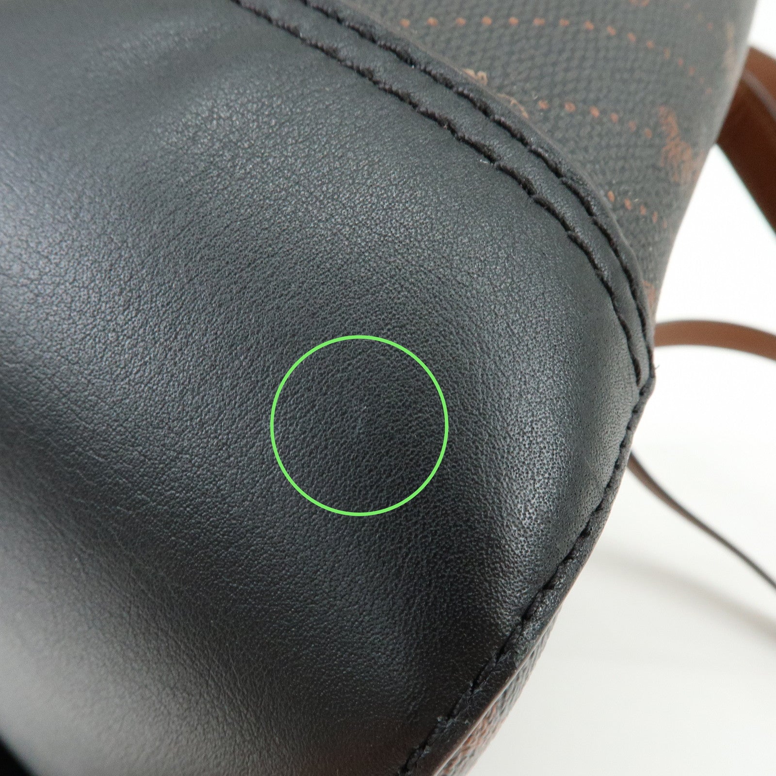 COACH PVC Leather Tote Bag Hand Bag Shoulder Bag Black Camel