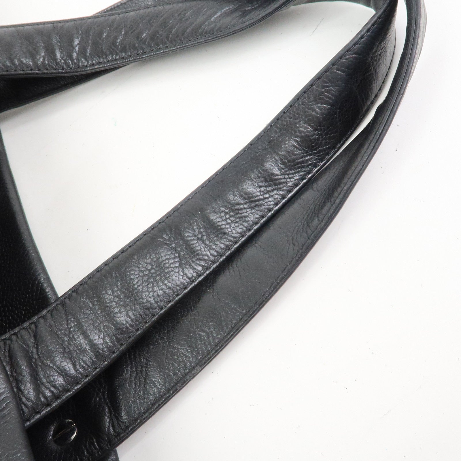 CHANEL COCO Mark Caviarskin Tote Bag Shoulder Bag Black A46566