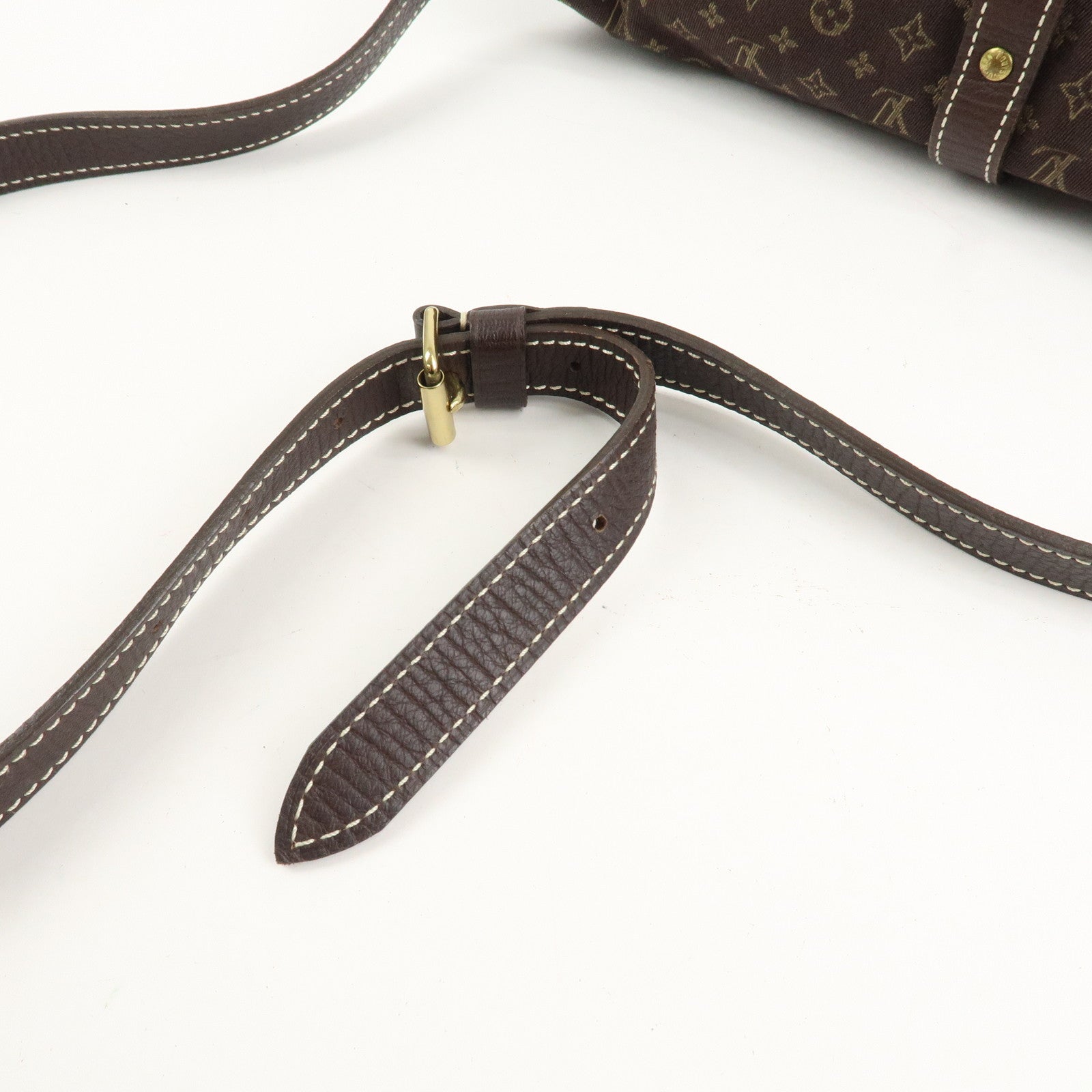 Louis Vuitton Monogram Mini Lin Saumur 30 Ebene Brown M95227 Used