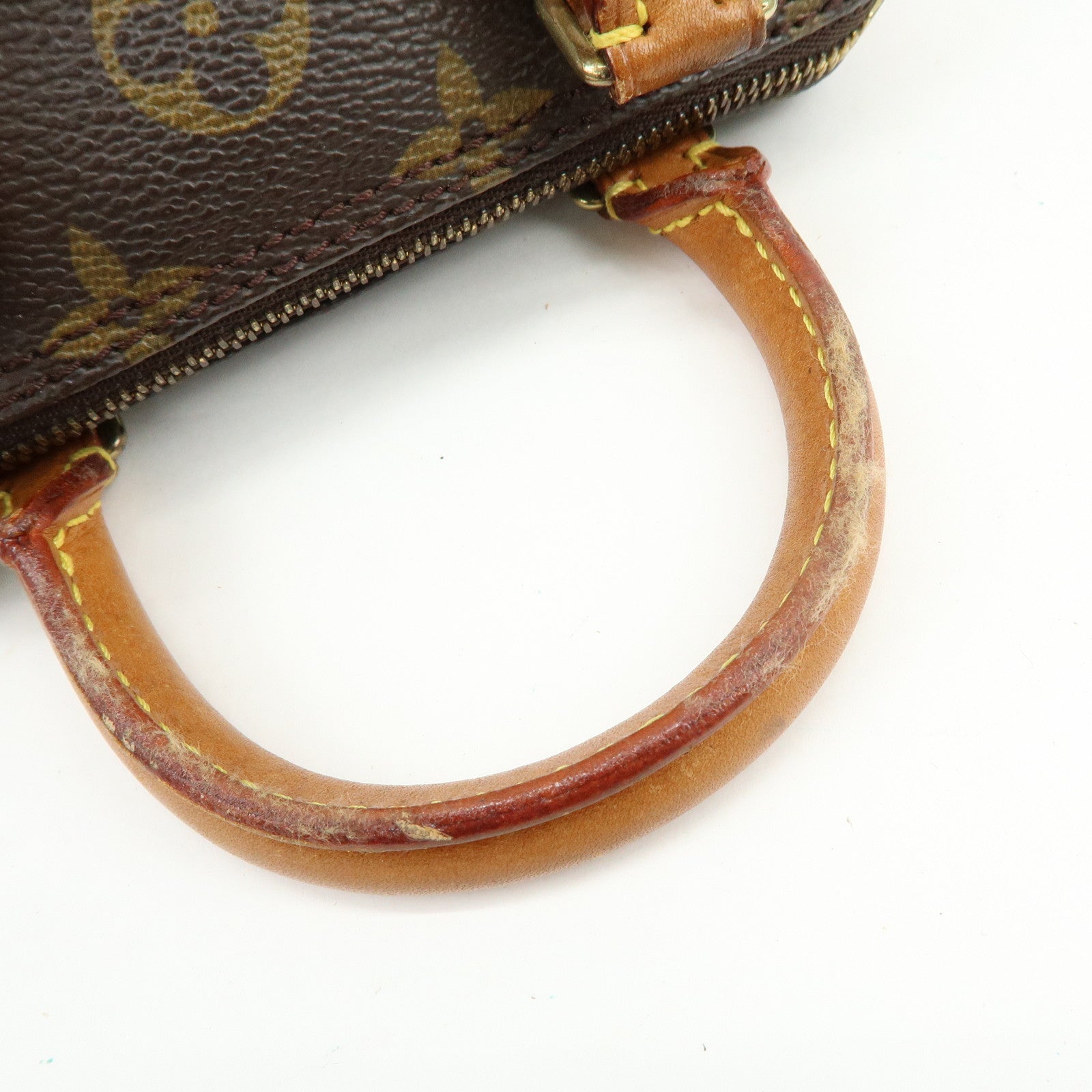 Louis Vuitton Monogram Mini Speedy Hand Bag & Strap Brown M41534