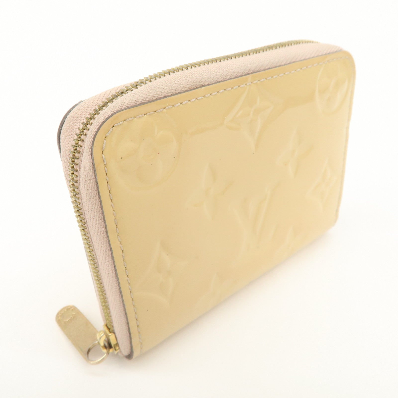 Louis Vuitton Monogram Vernis Leather Zippy Round Coin Case Dune M90203