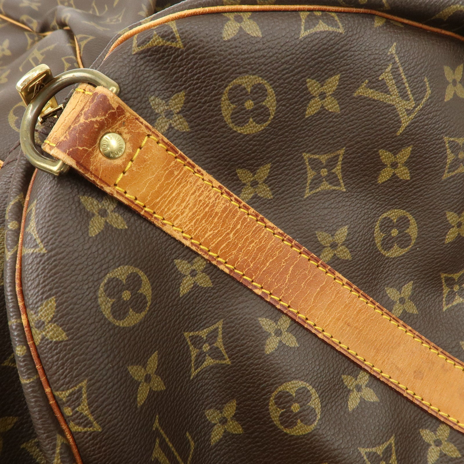 Louis Vuitton Keep All Bandouliere 55 Boston Bag Brown M56714