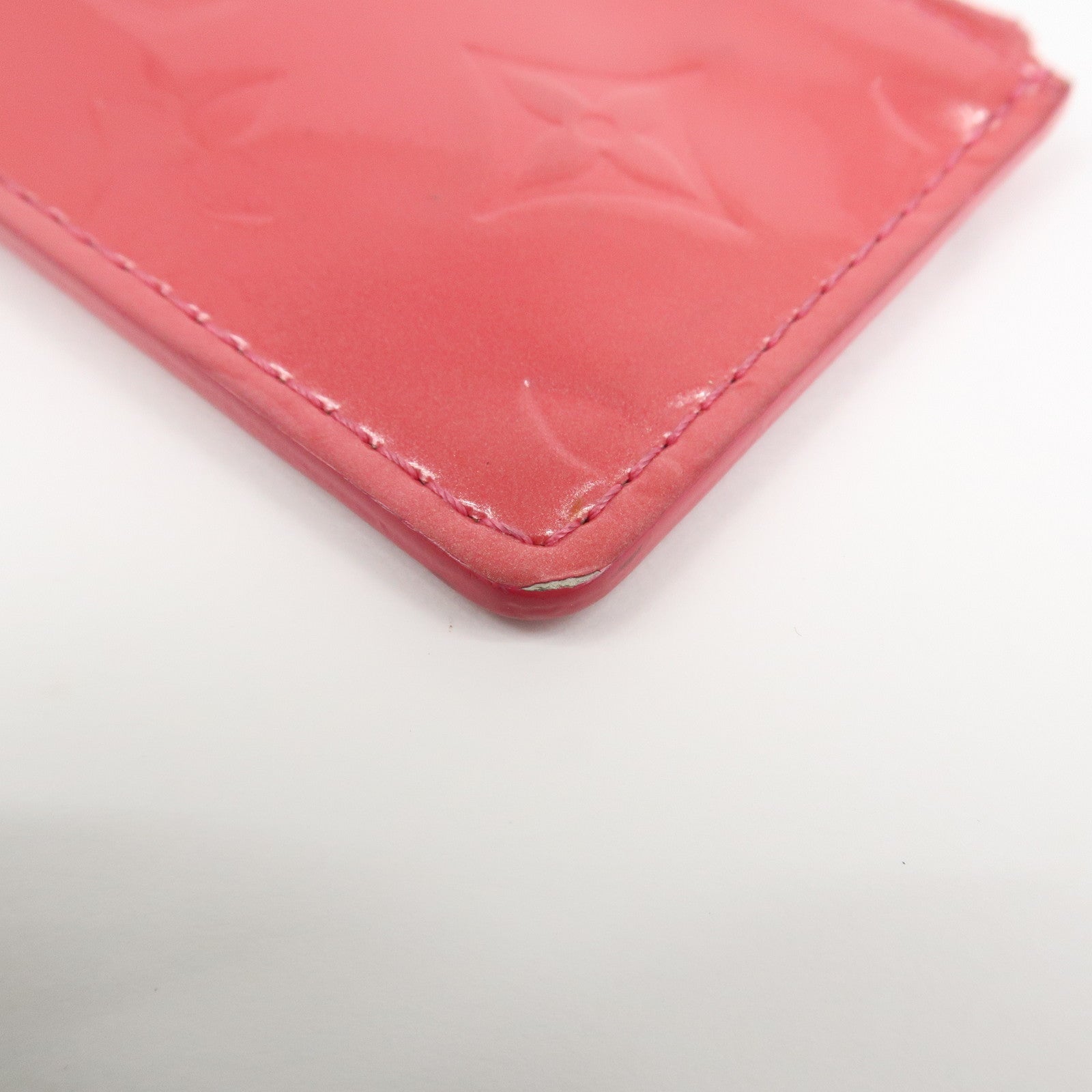 Louis Vuitton Monogram Vernis Pochette Cles Coin Case Pink M9144F