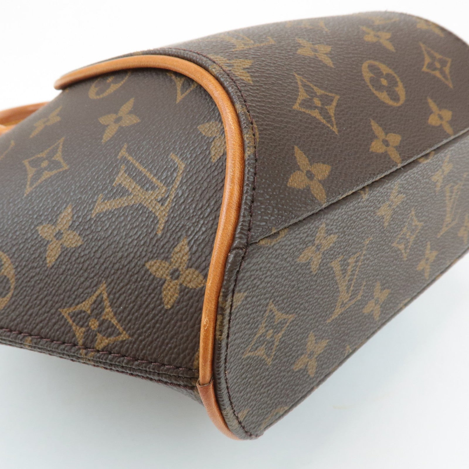 Louis Vuitton Monogram Ellipse PM Hand Bag Brown Gold HDW M51127