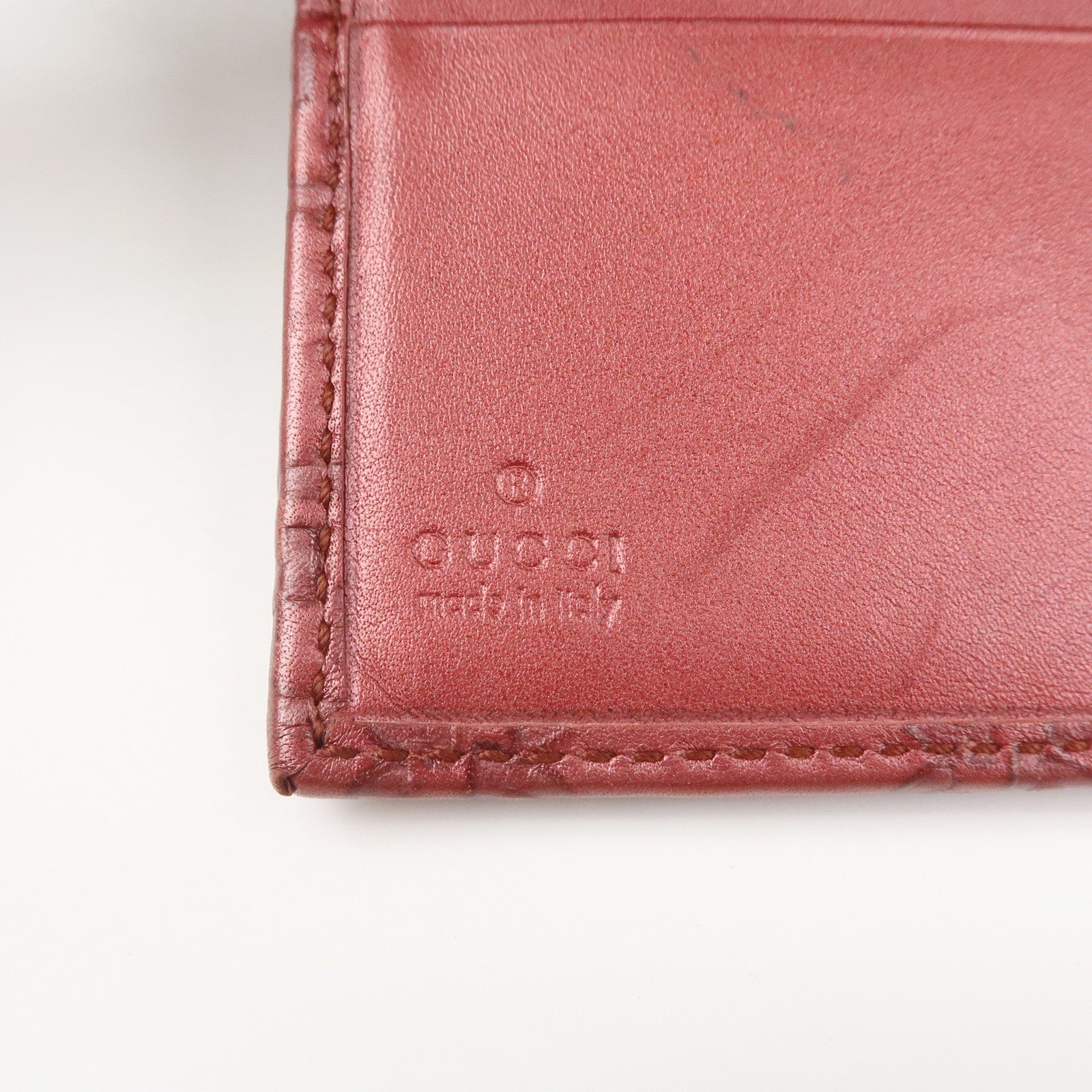 GUCCI Lovely Heart Guccissima W Hook Bi-fold Compact Wallet 245727