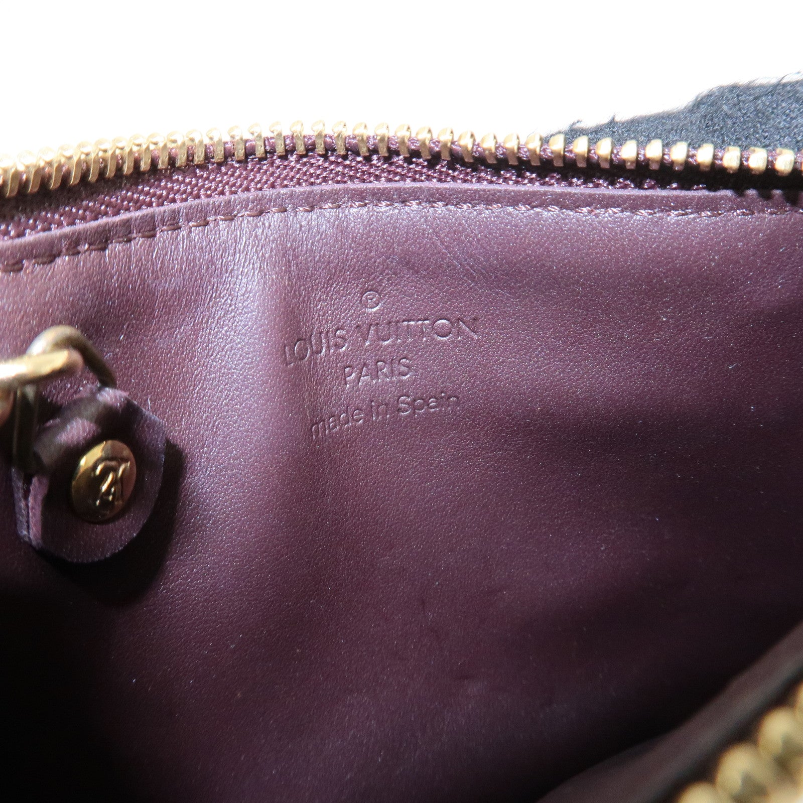 UsedLouis Vuitton Vernis Pochette Cles Coin Case Amarante M93557